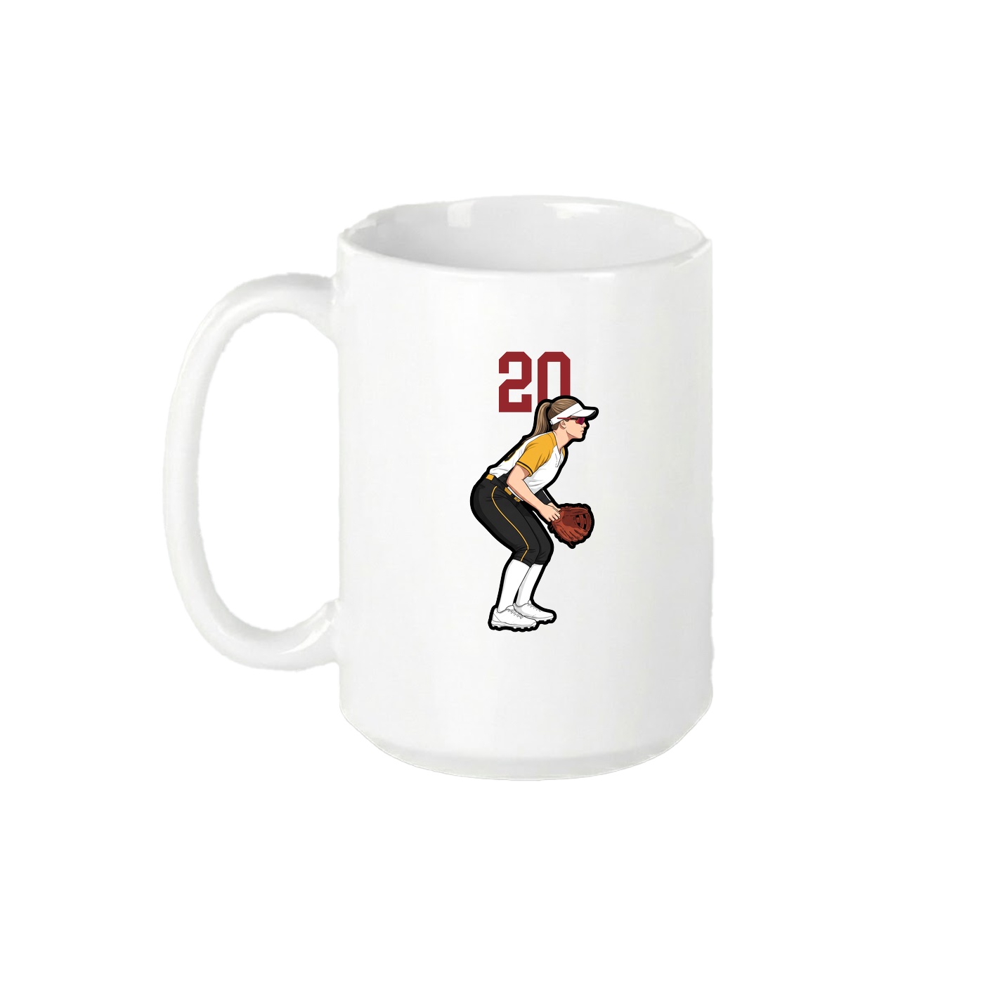 15oz Coffee Mug — Number Top in White