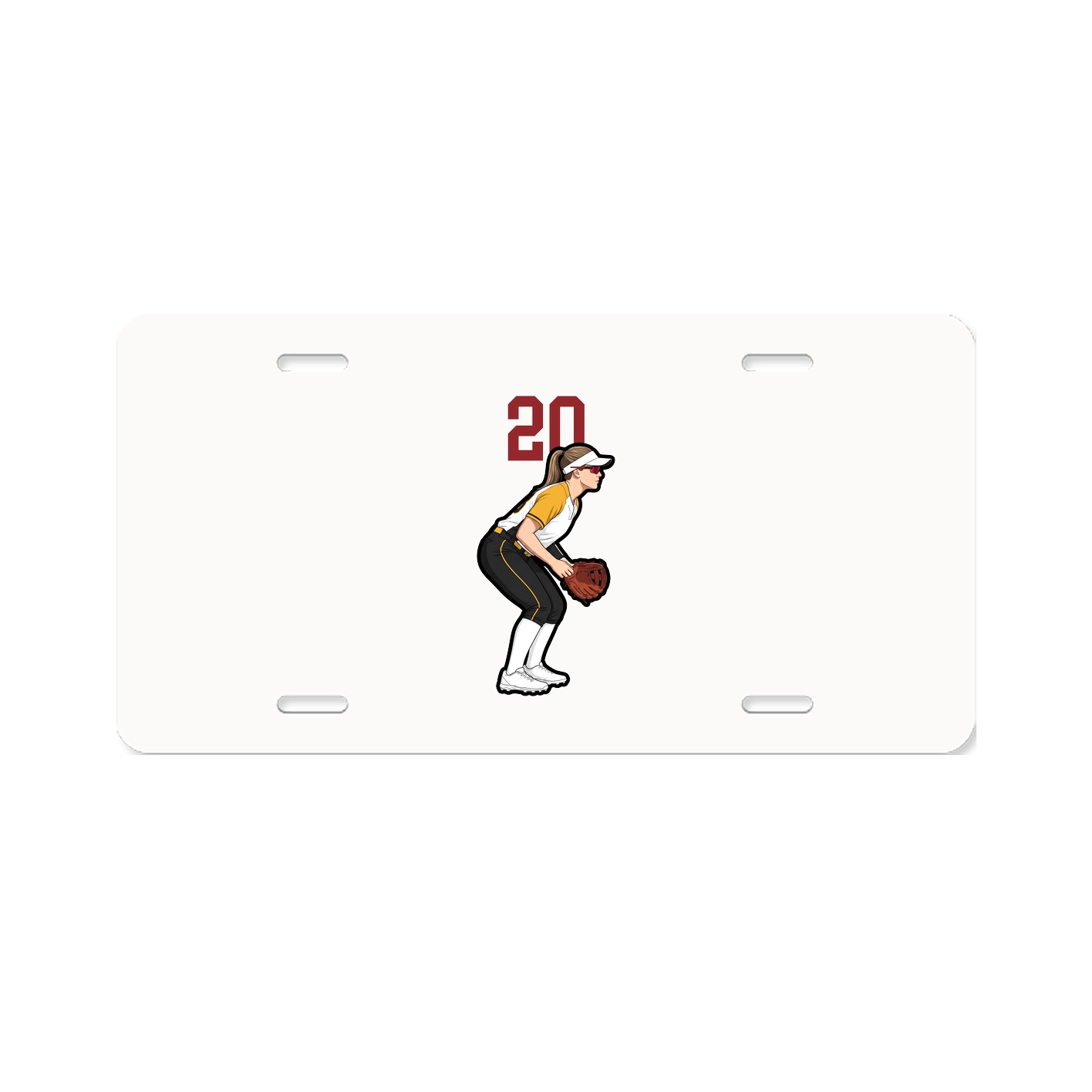 License Plate — Number Top in Classic