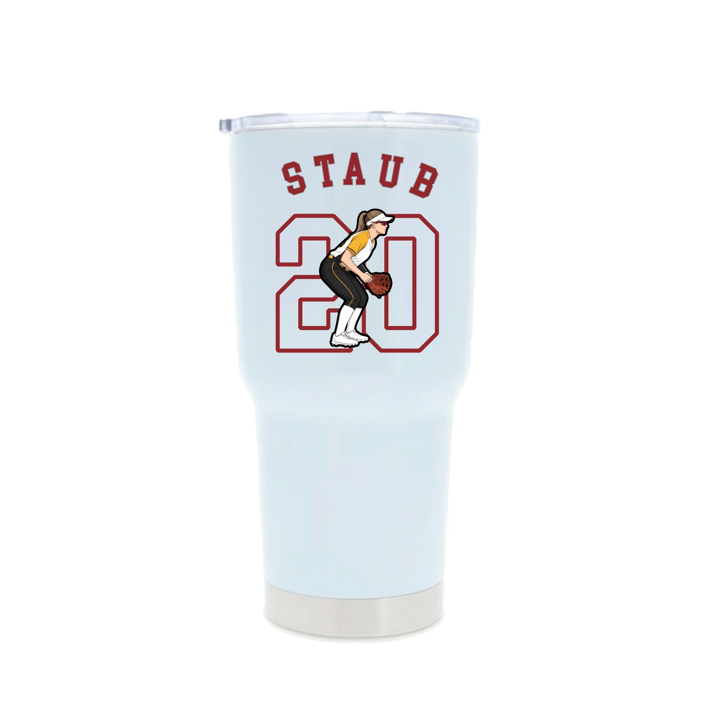 30oz Stainless Steel Tumbler — Shirsey Arch in White