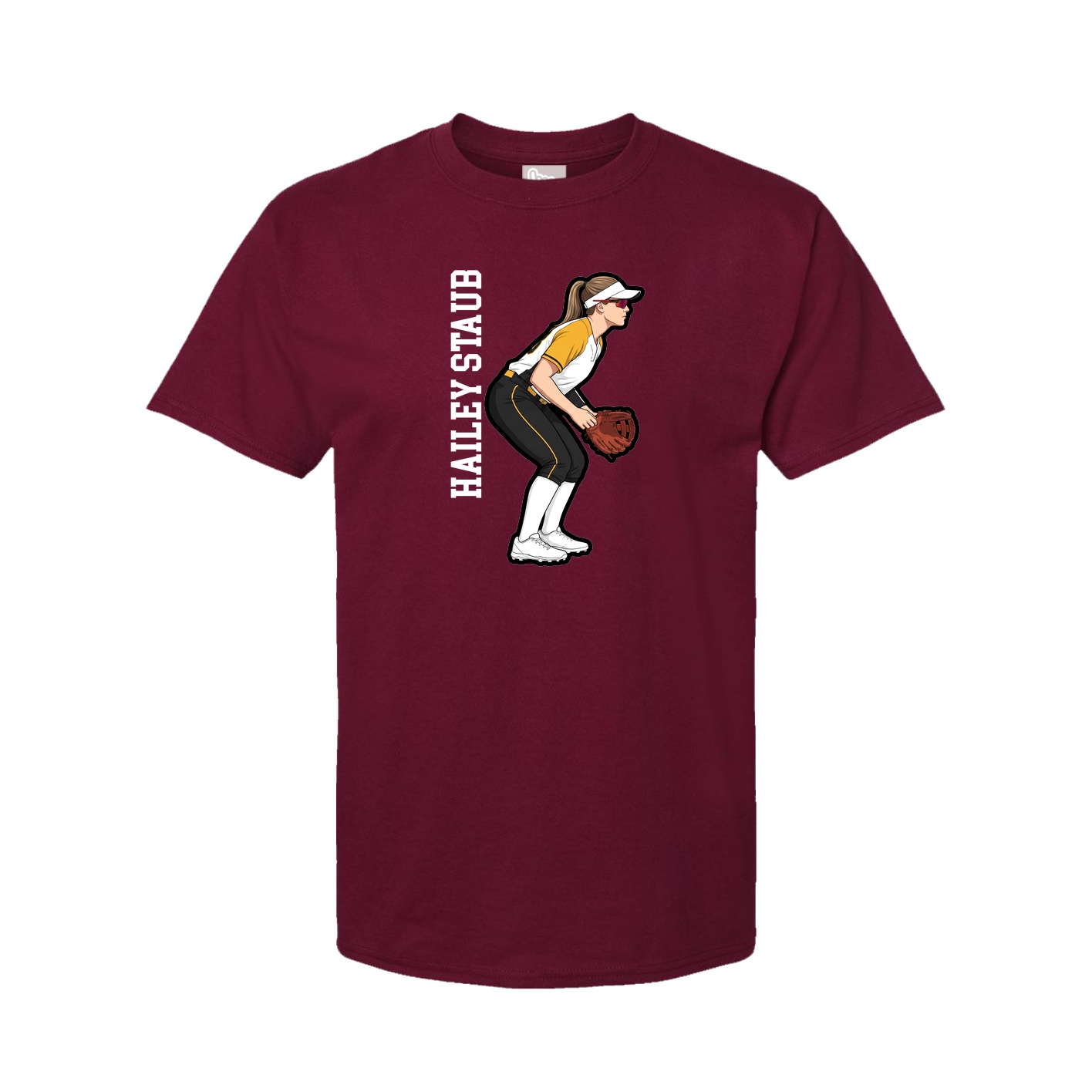 Tee — Name Vertical in Cardinal