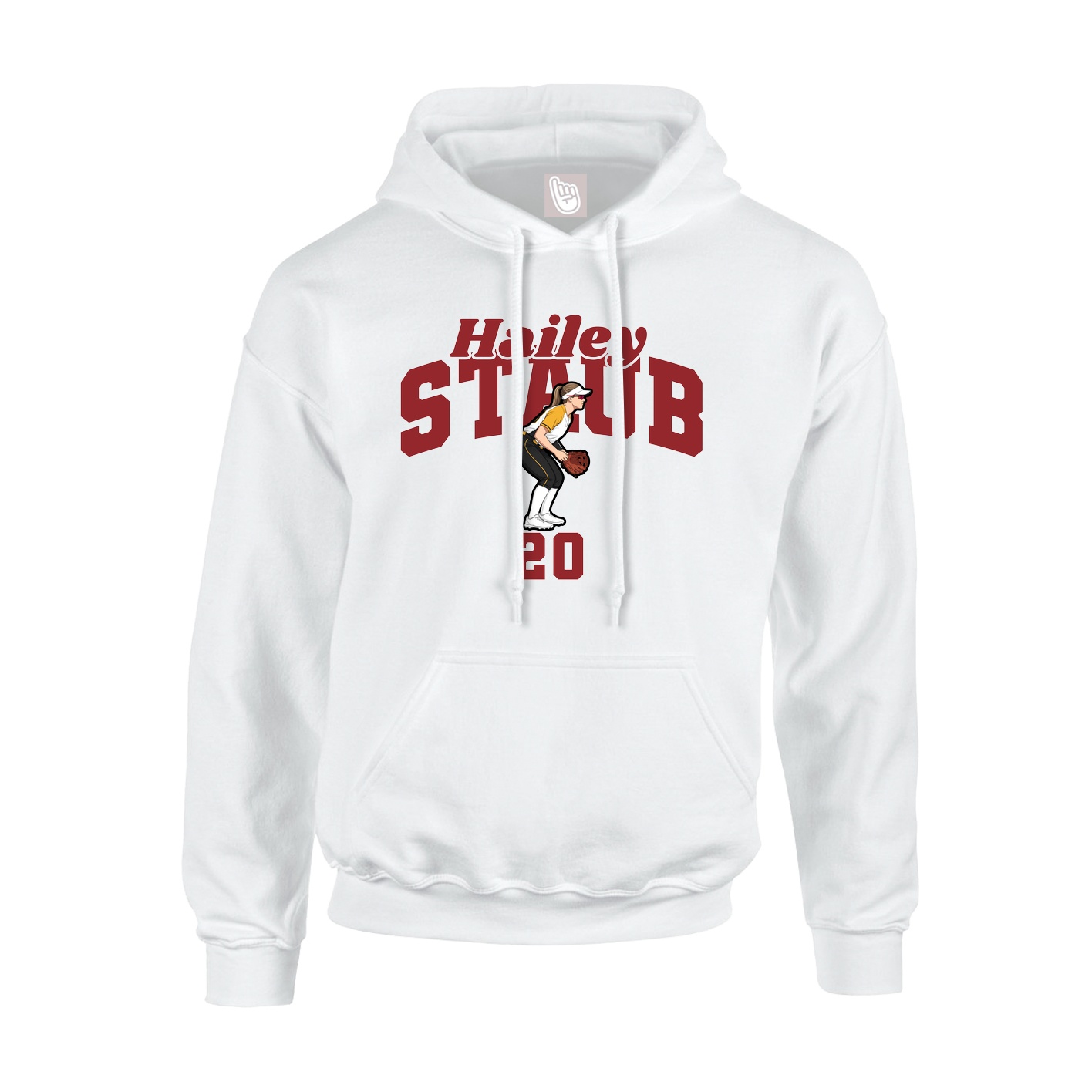 Hoodie — Signature Arch in White