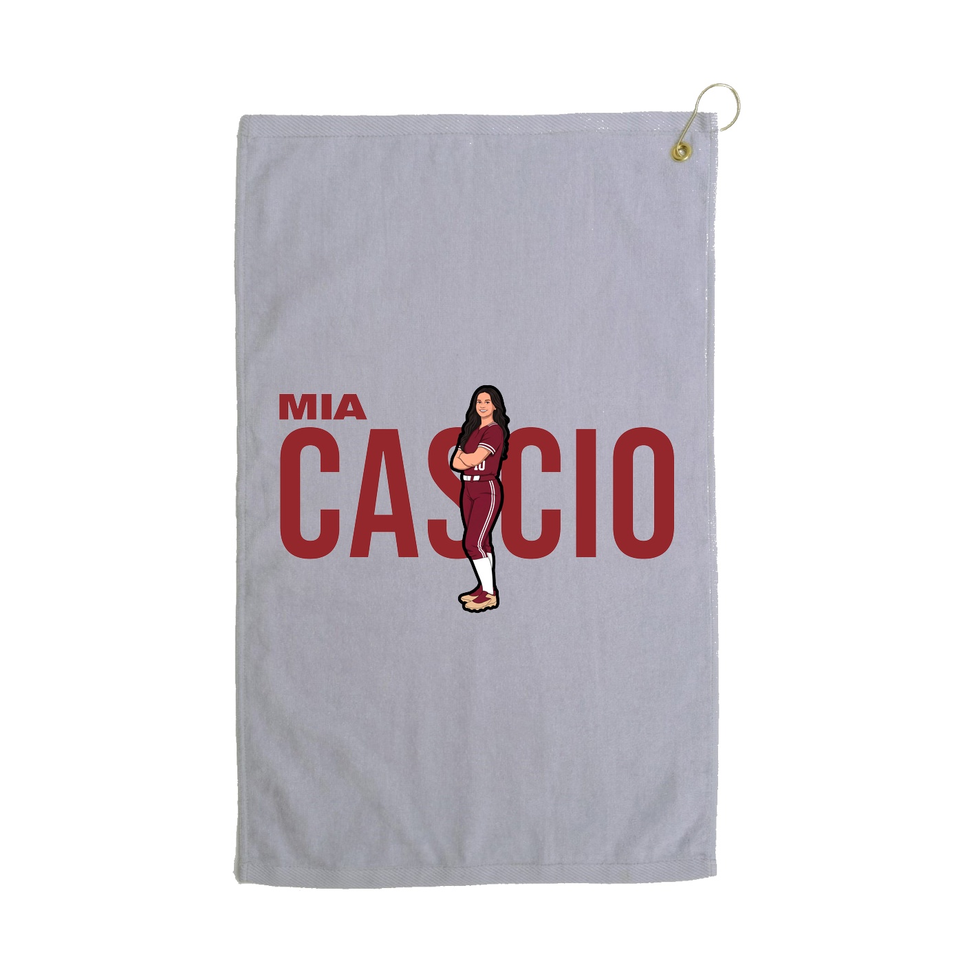 Golf Towel — Player Name in Grey
