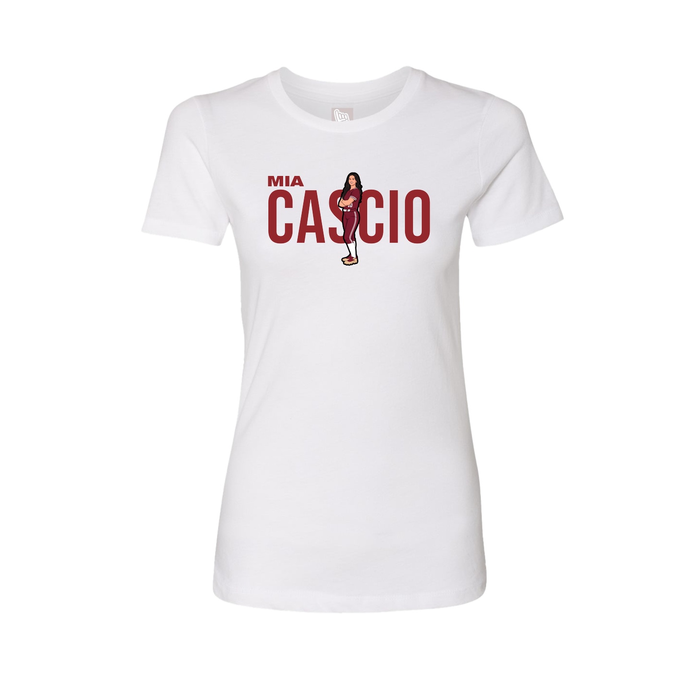 Womens Tee — Player Name in White