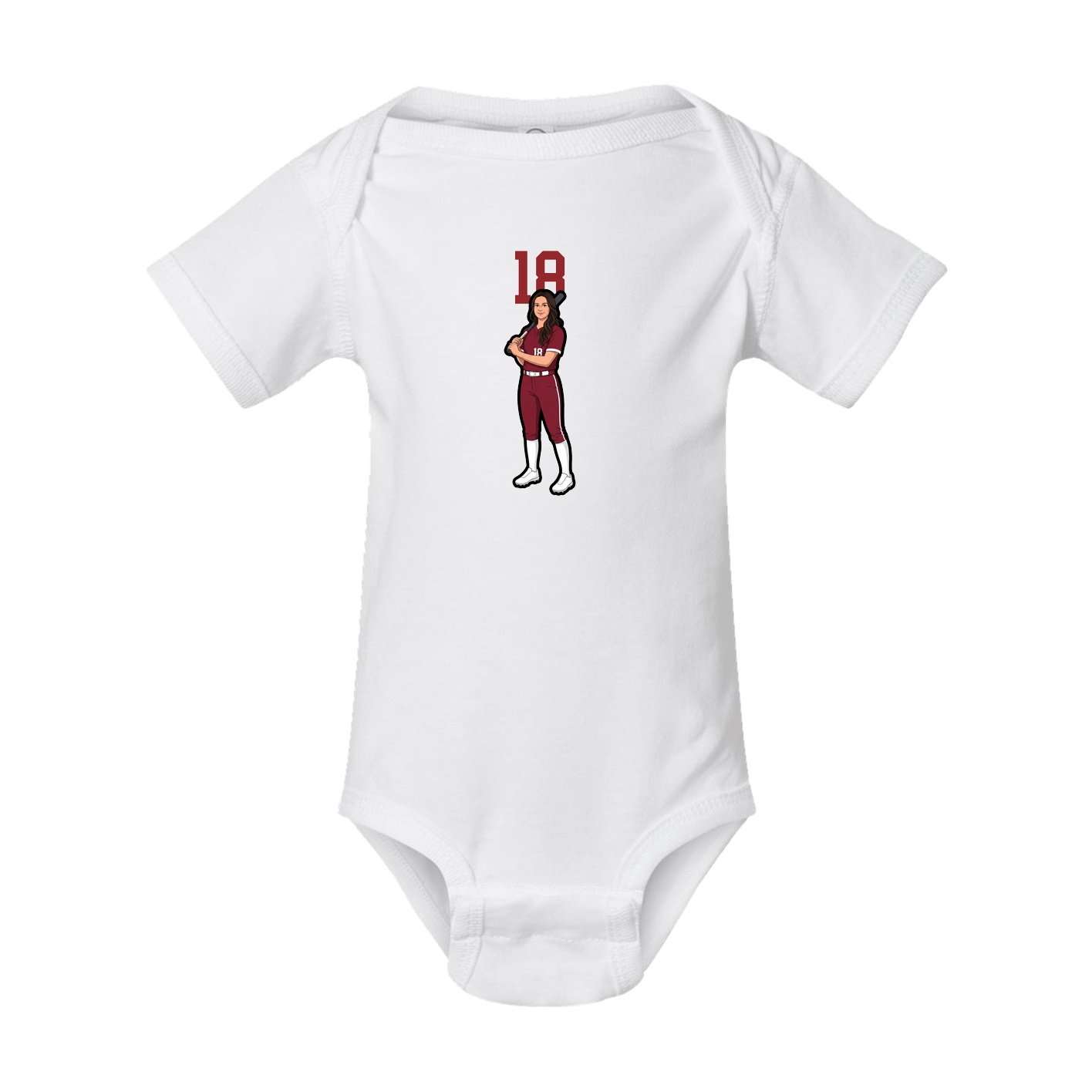 Baby Onesie — Number Top in White