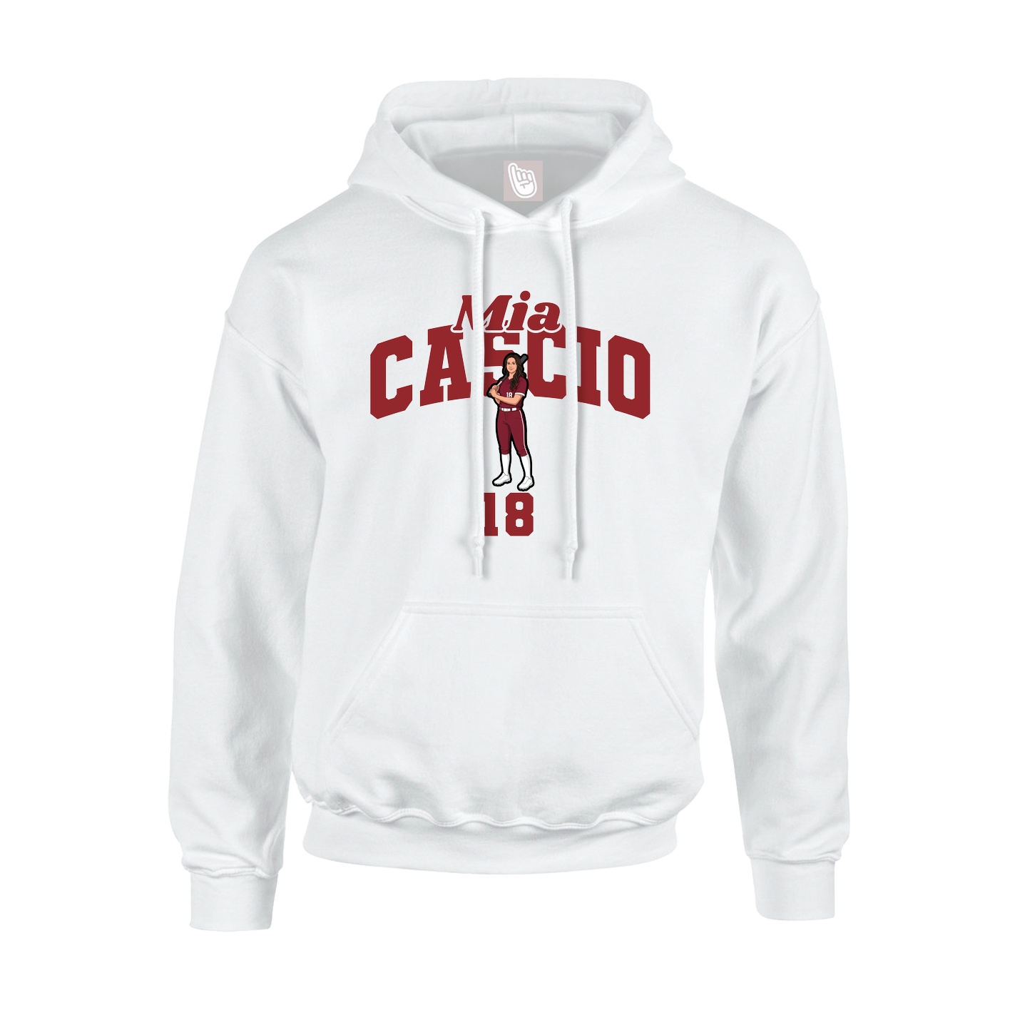 Hoodie — Signature Arch in White
