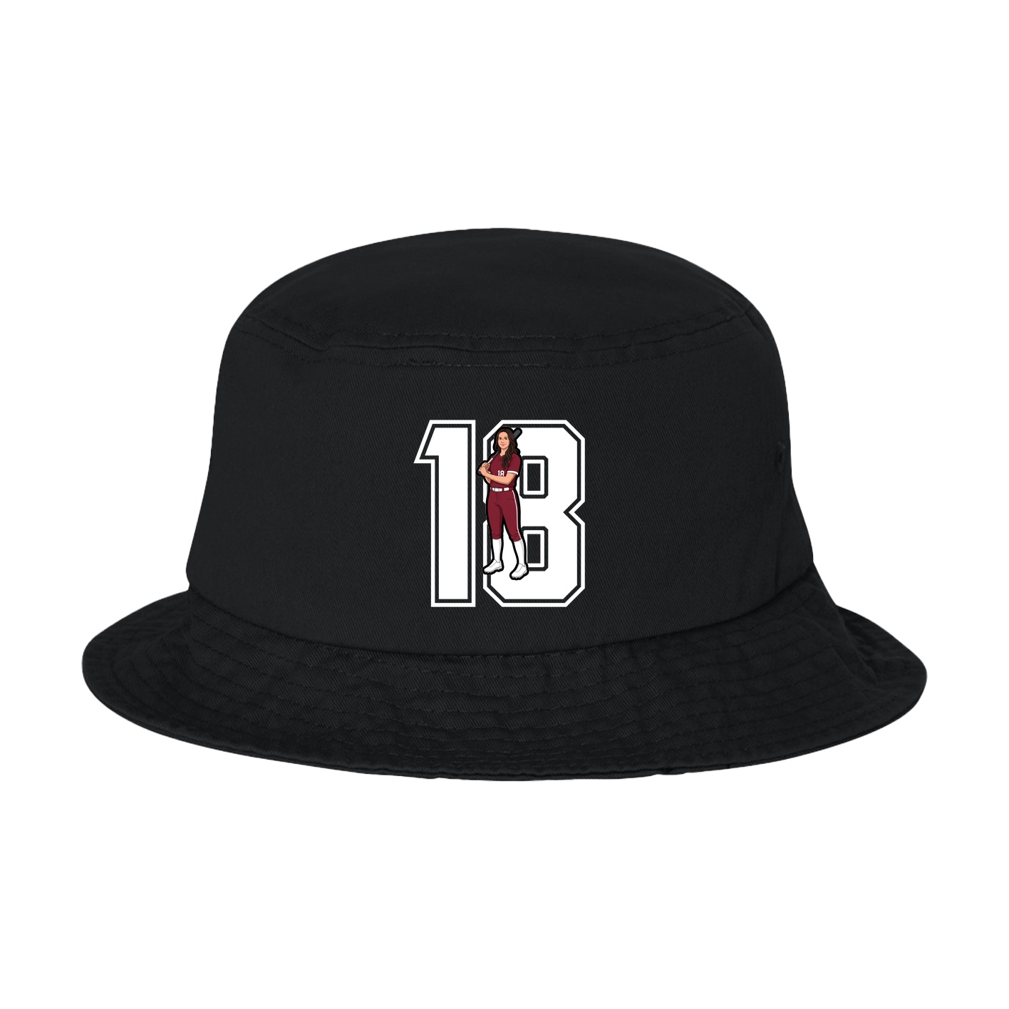 Bucket Cap — Number in Black