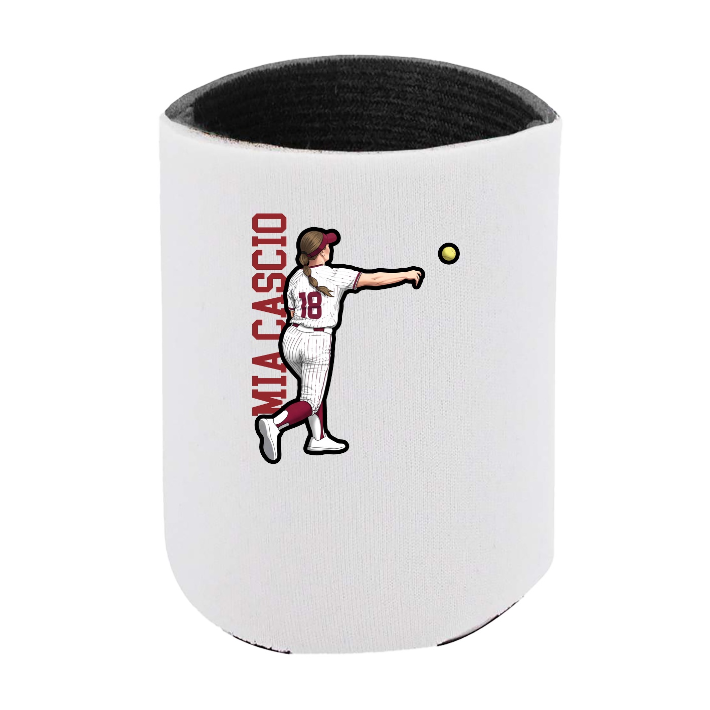 Can Holder — Name Vertical in White