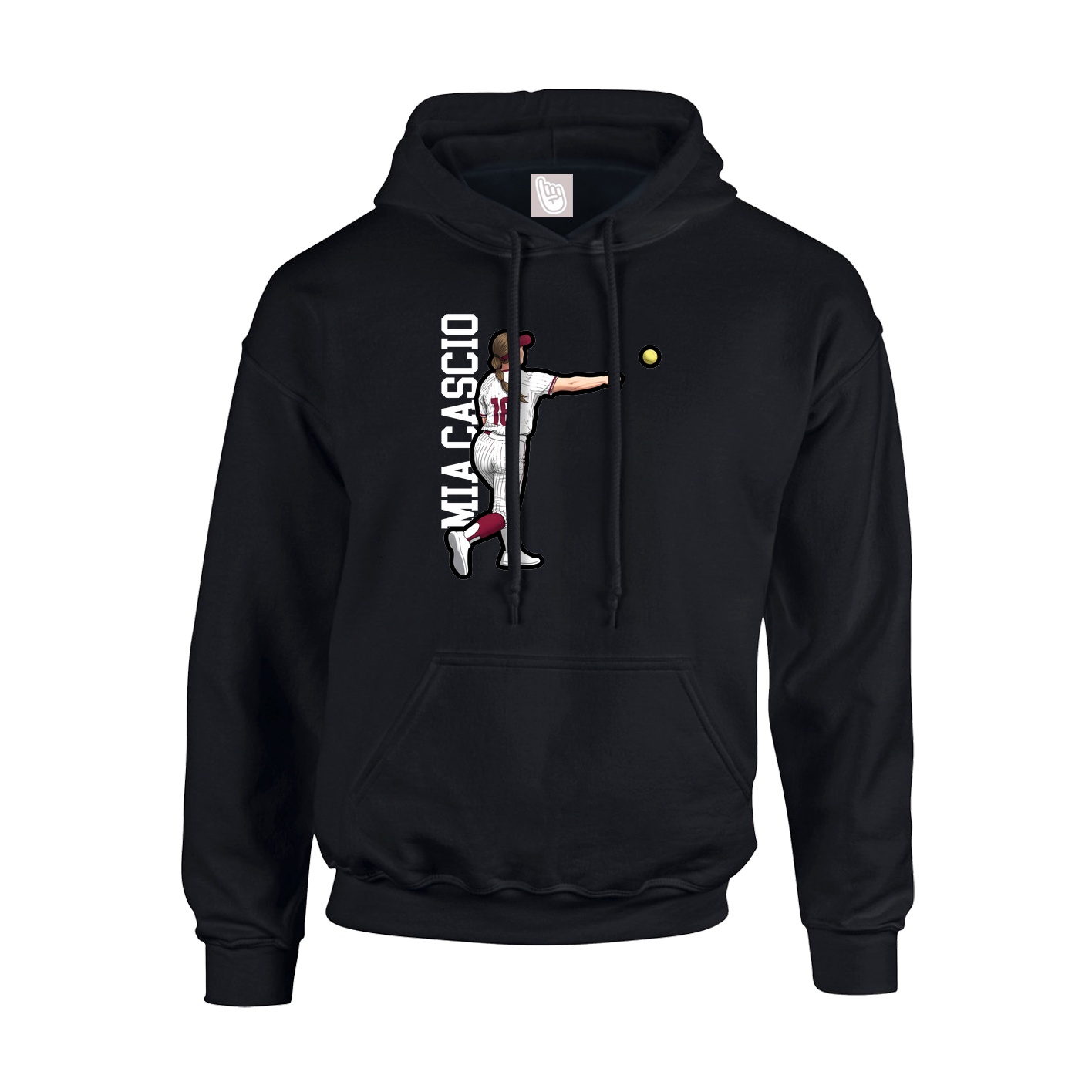 Youth Hoodie — Name Vertical in Black