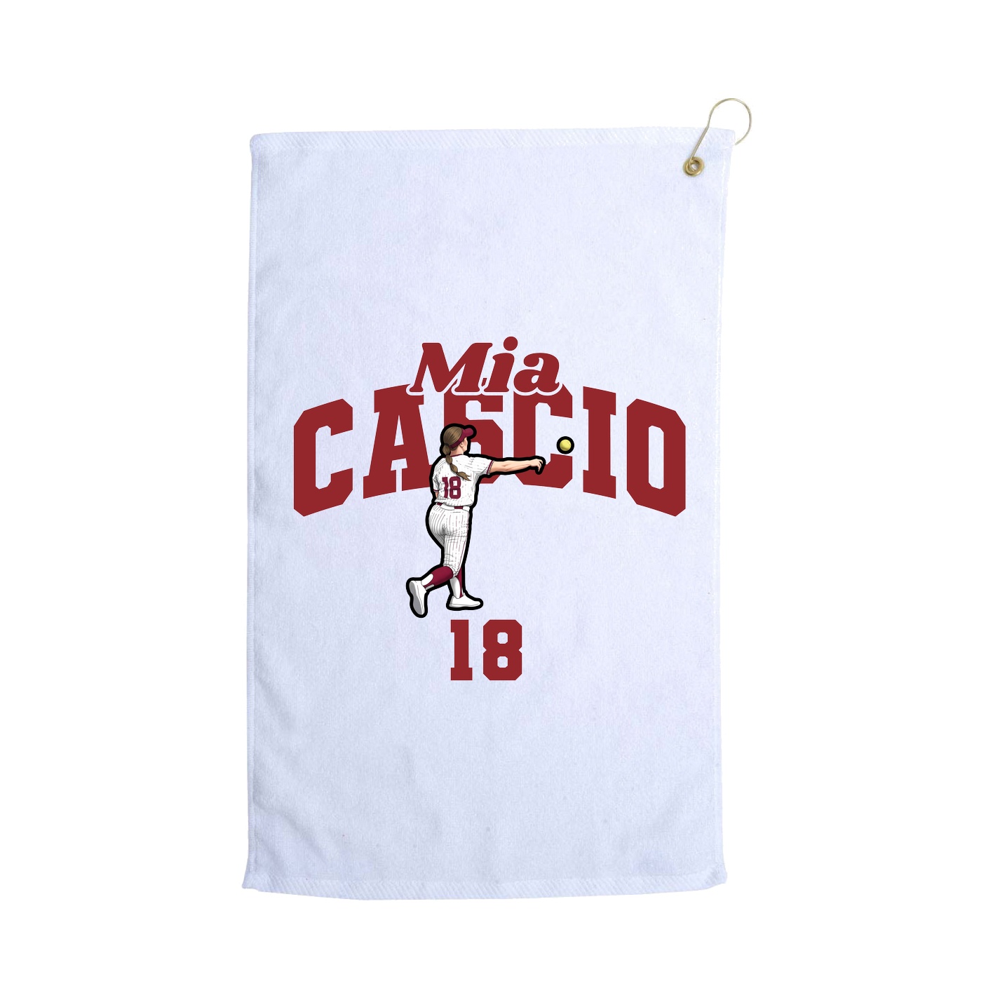 Golf Towel — Signature Arch in White