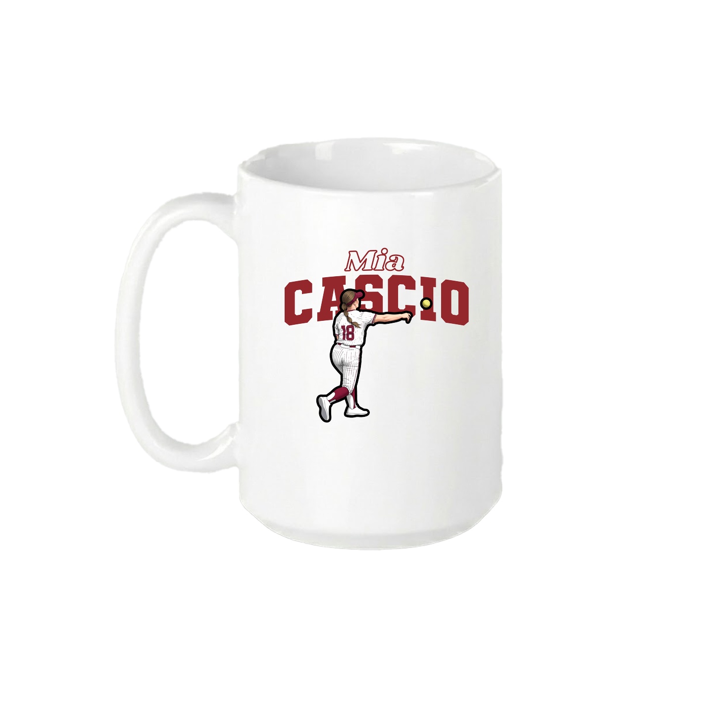 15oz Coffee Mug — Name Arch in White