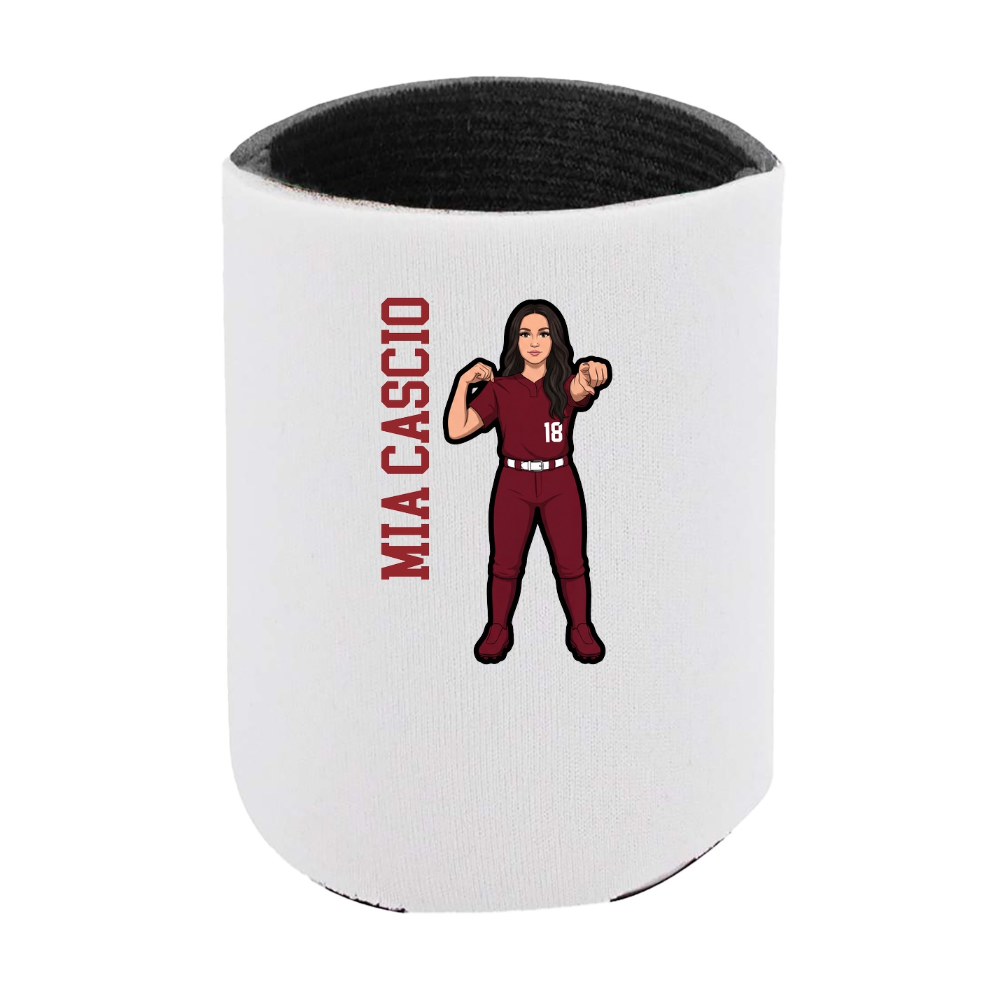 Can Holder — Name Vertical in White