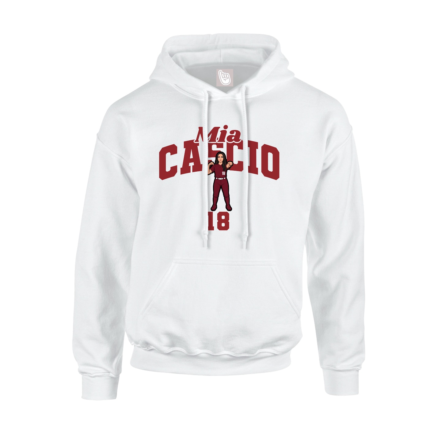 Youth Hoodie — Signature Arch in White