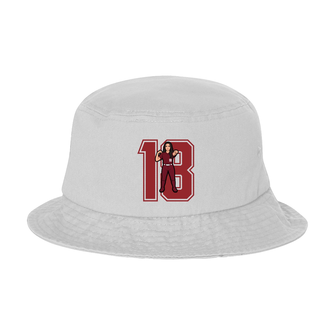 Bucket Cap — Number in White