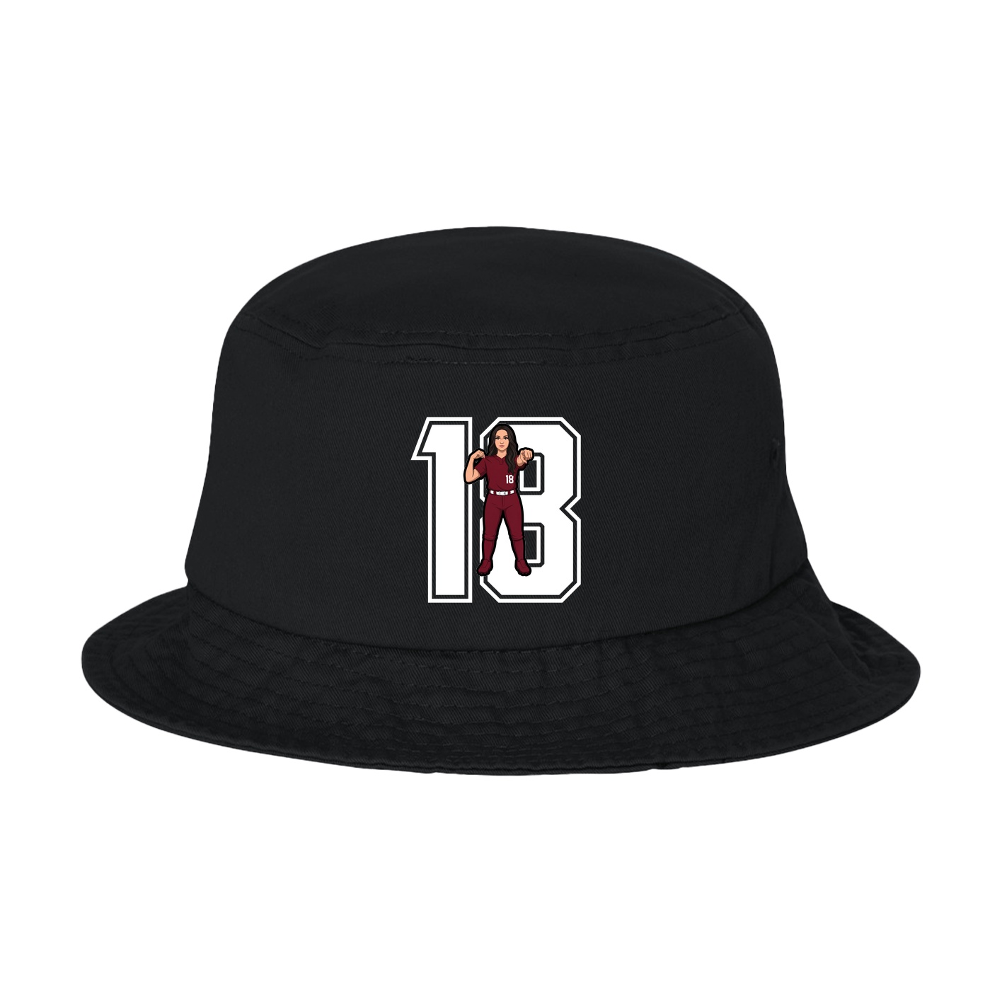 Bucket Cap — Number in Black