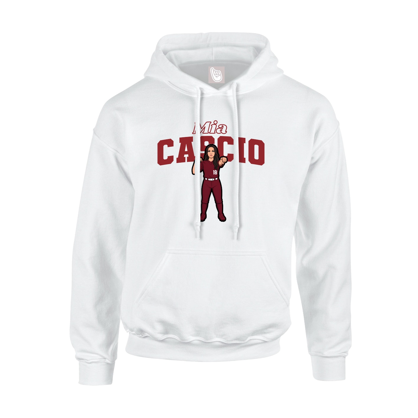 Hoodie — Name Arch in White