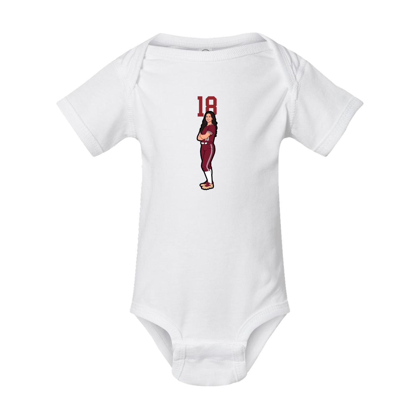 Baby Onesie — Number Top in White