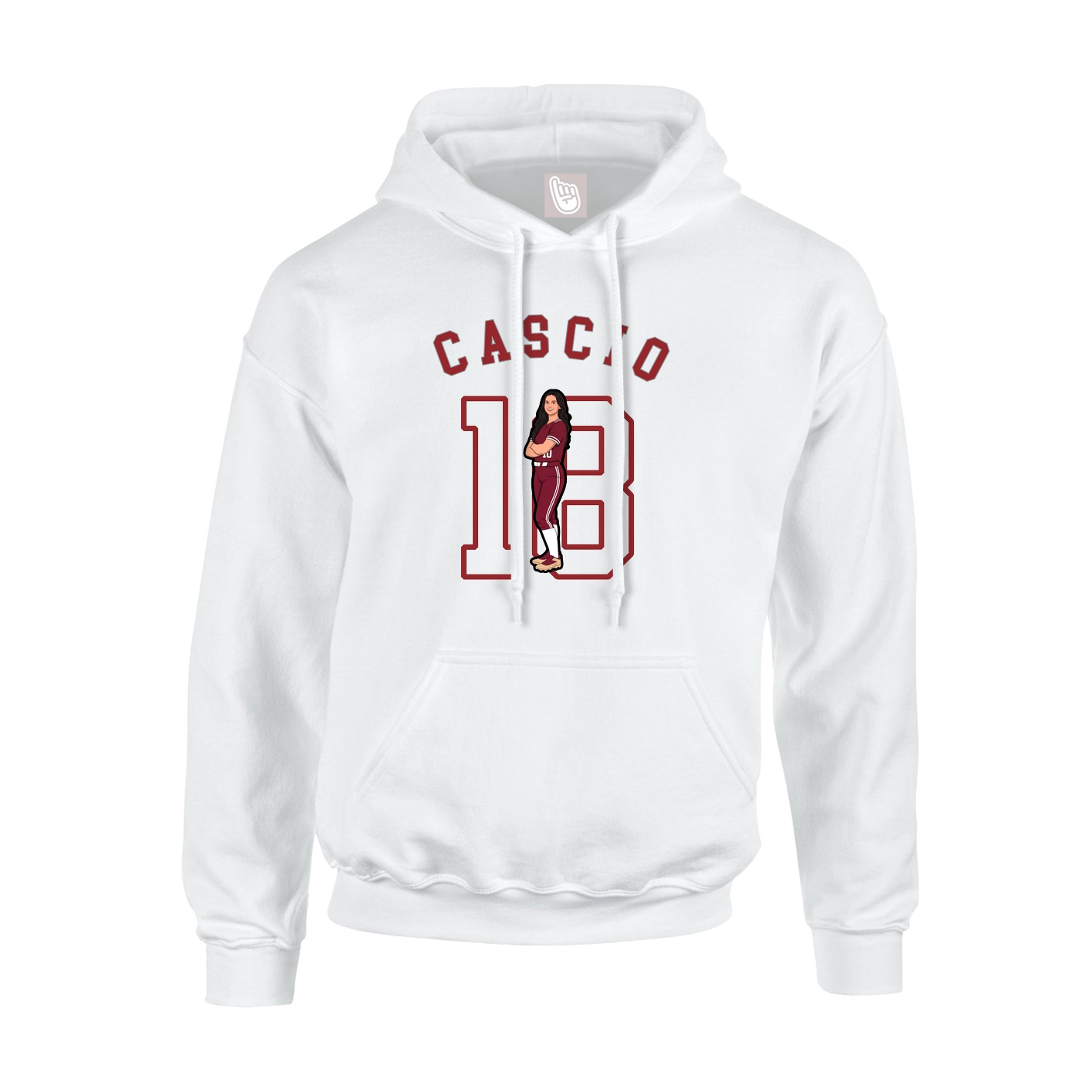 Youth Hoodie — Shirsey Arch in White