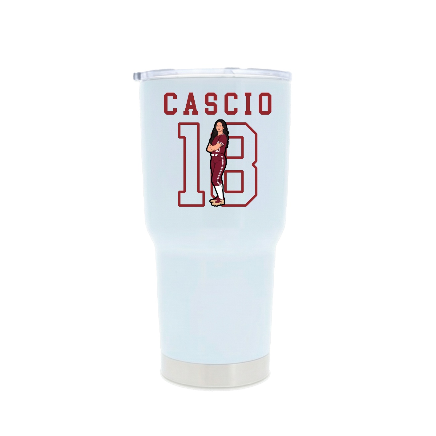 30oz Stainless Steel Tumbler — Shirsey in White