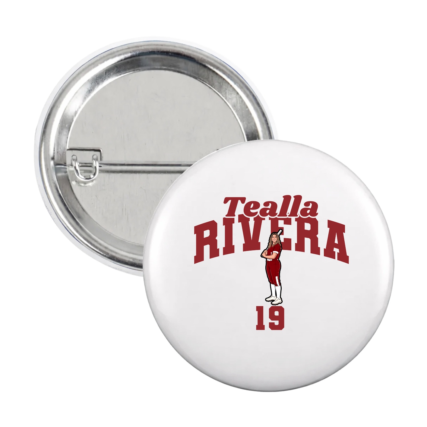 Game Day Button — Signature Arch in White