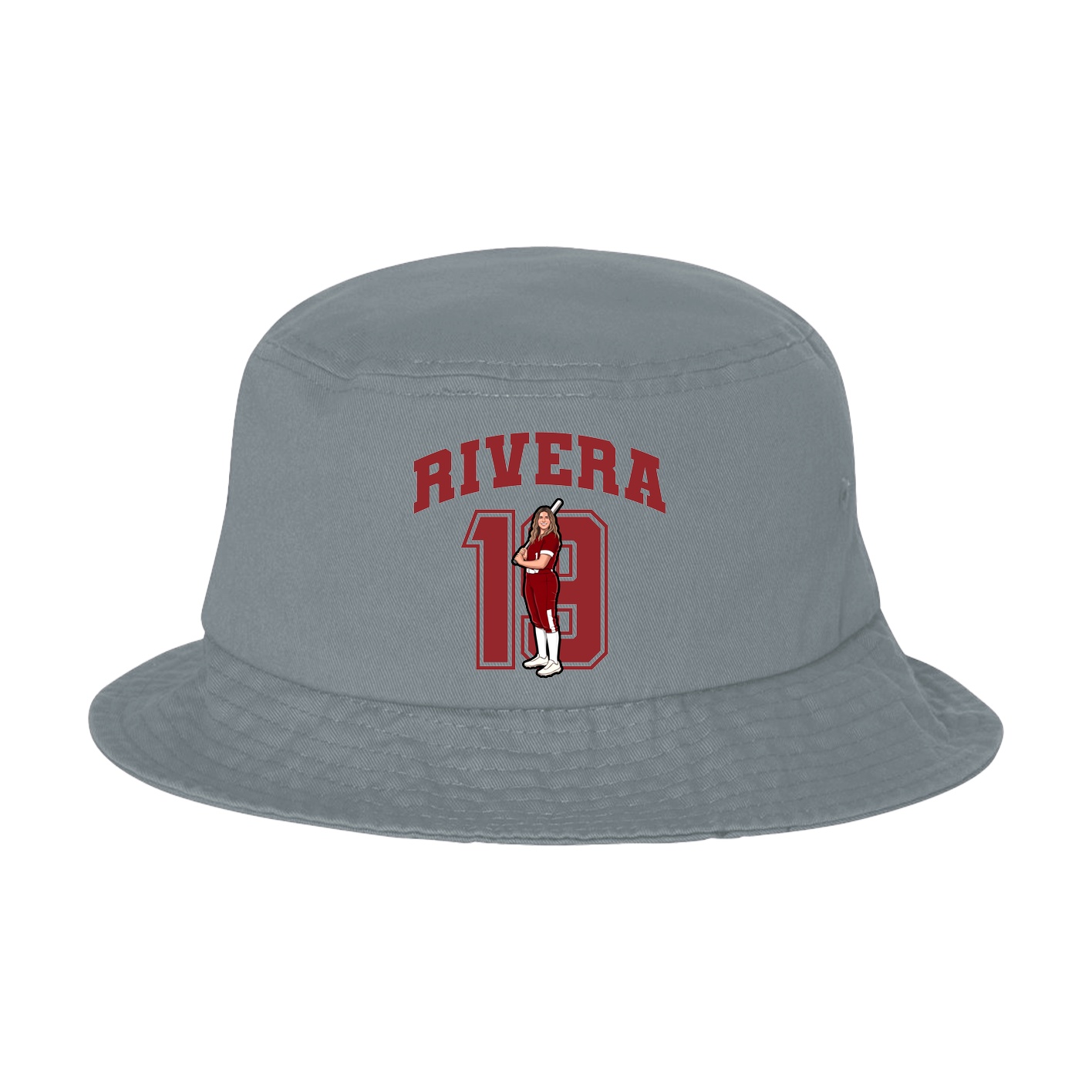 Bucket Cap — Number in Grey