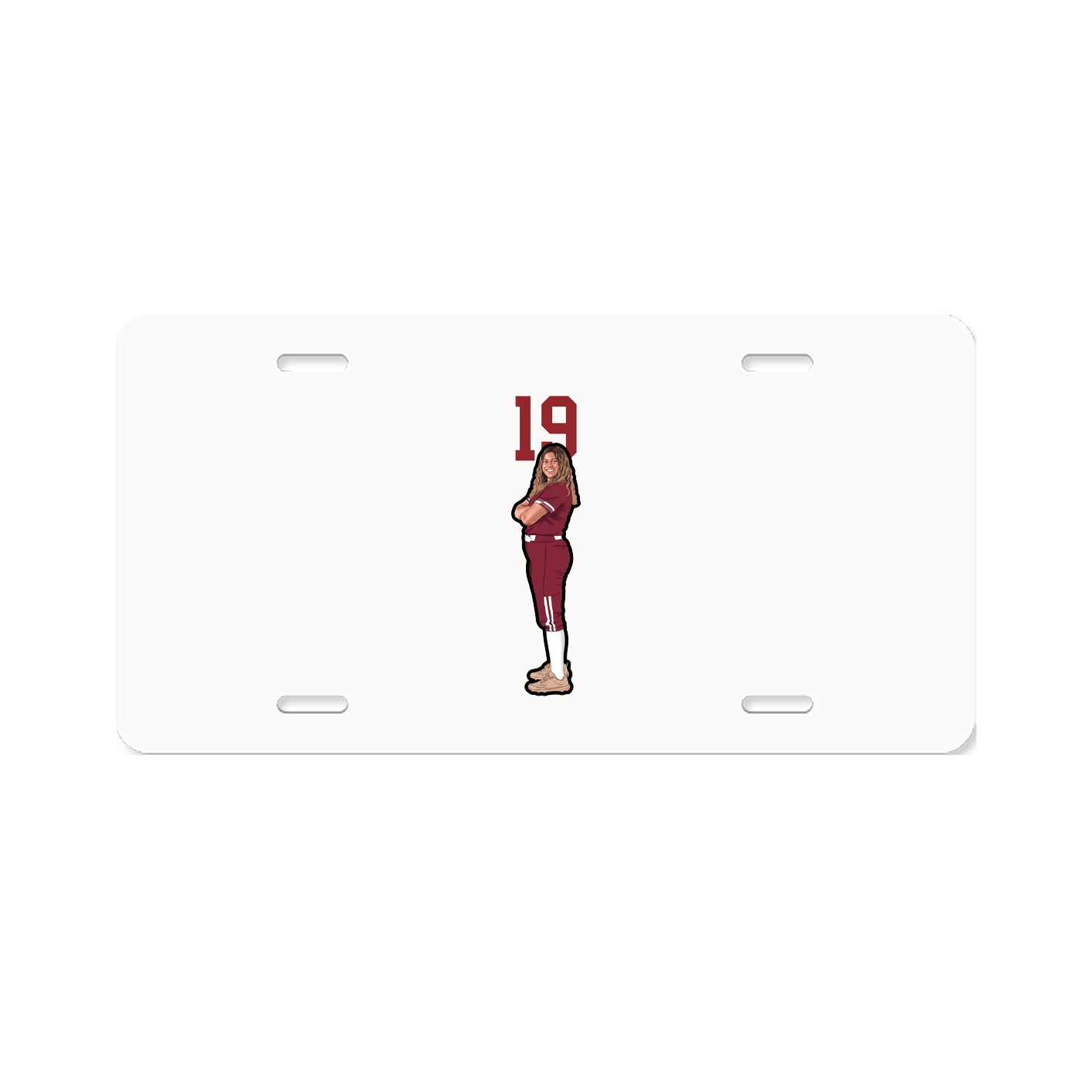 License Plate — Number Top in Classic
