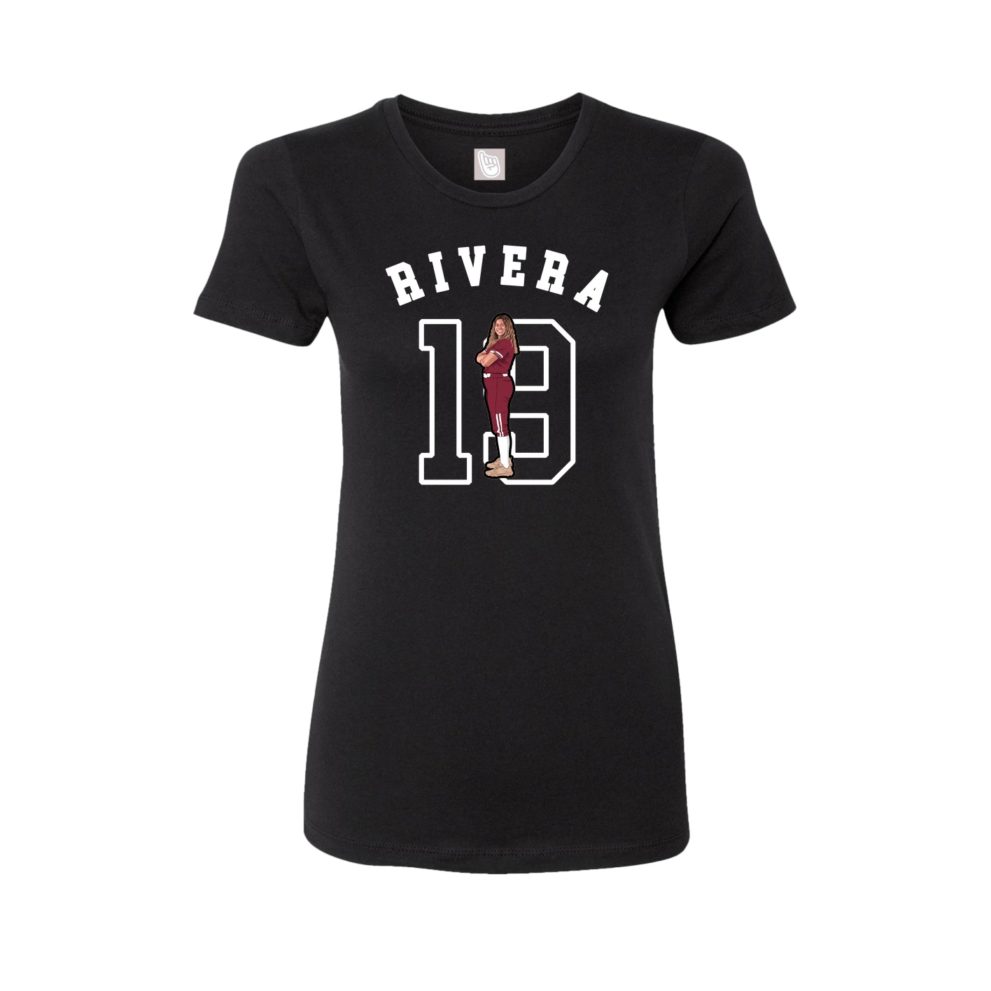 Fitted Women's Tee — Shirsey Arch in Black