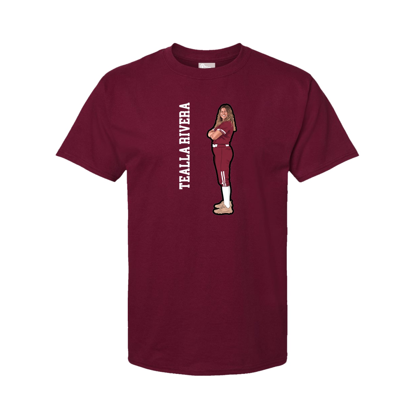 Tee — Name Vertical in Cardinal