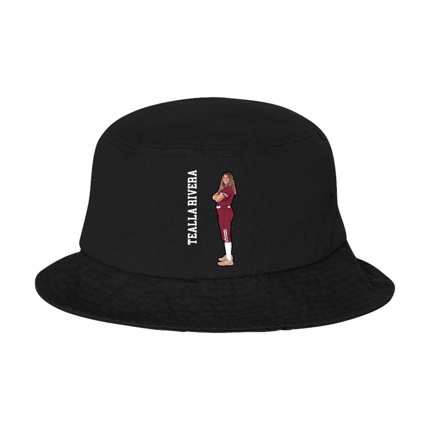 Bucket Cap — Name Vertical in Black