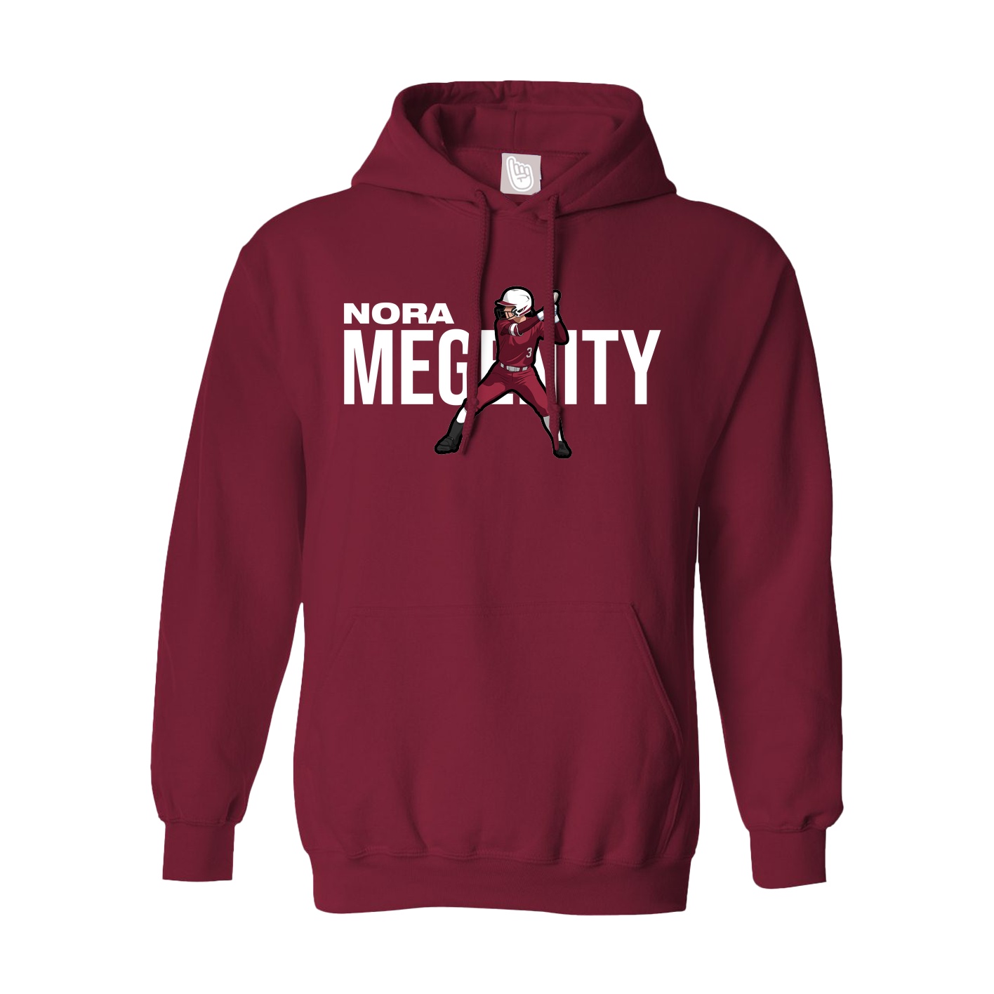 Hoodie — Player Name in Cardinal
