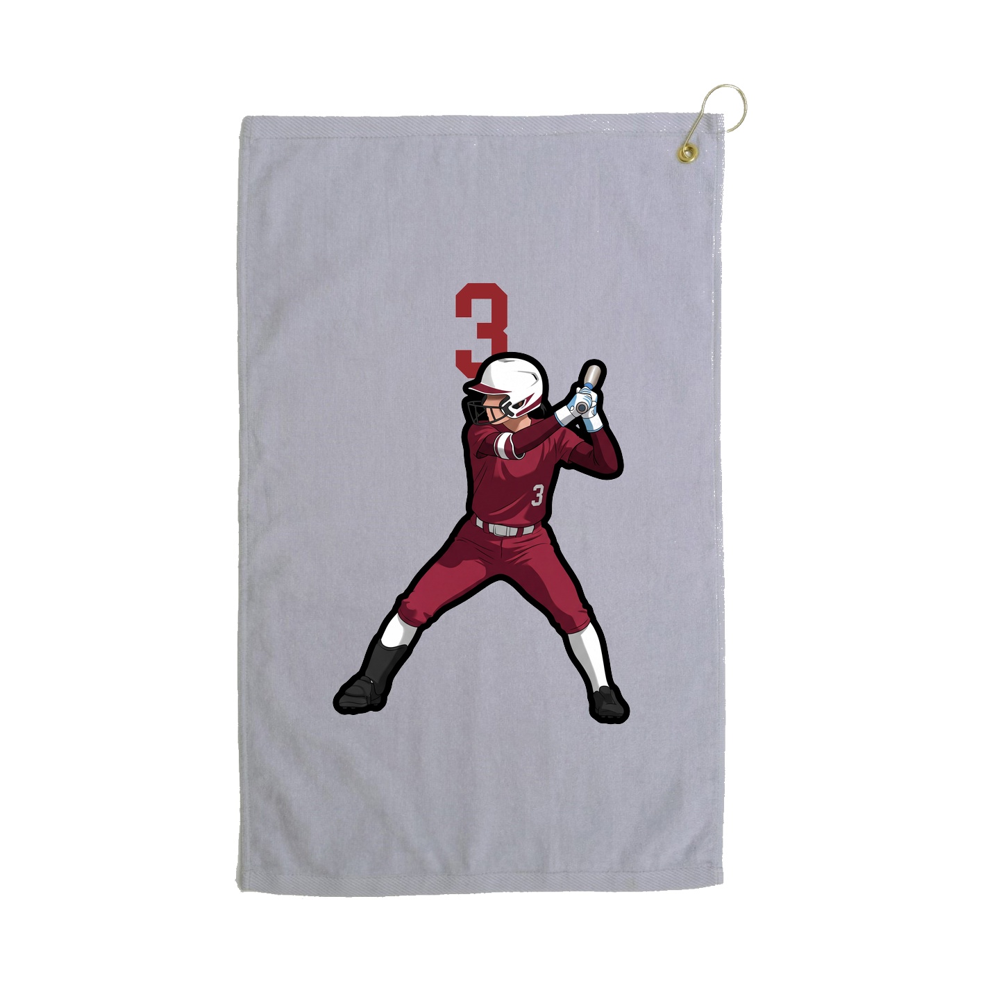 Golf Towel — Number Top in Grey