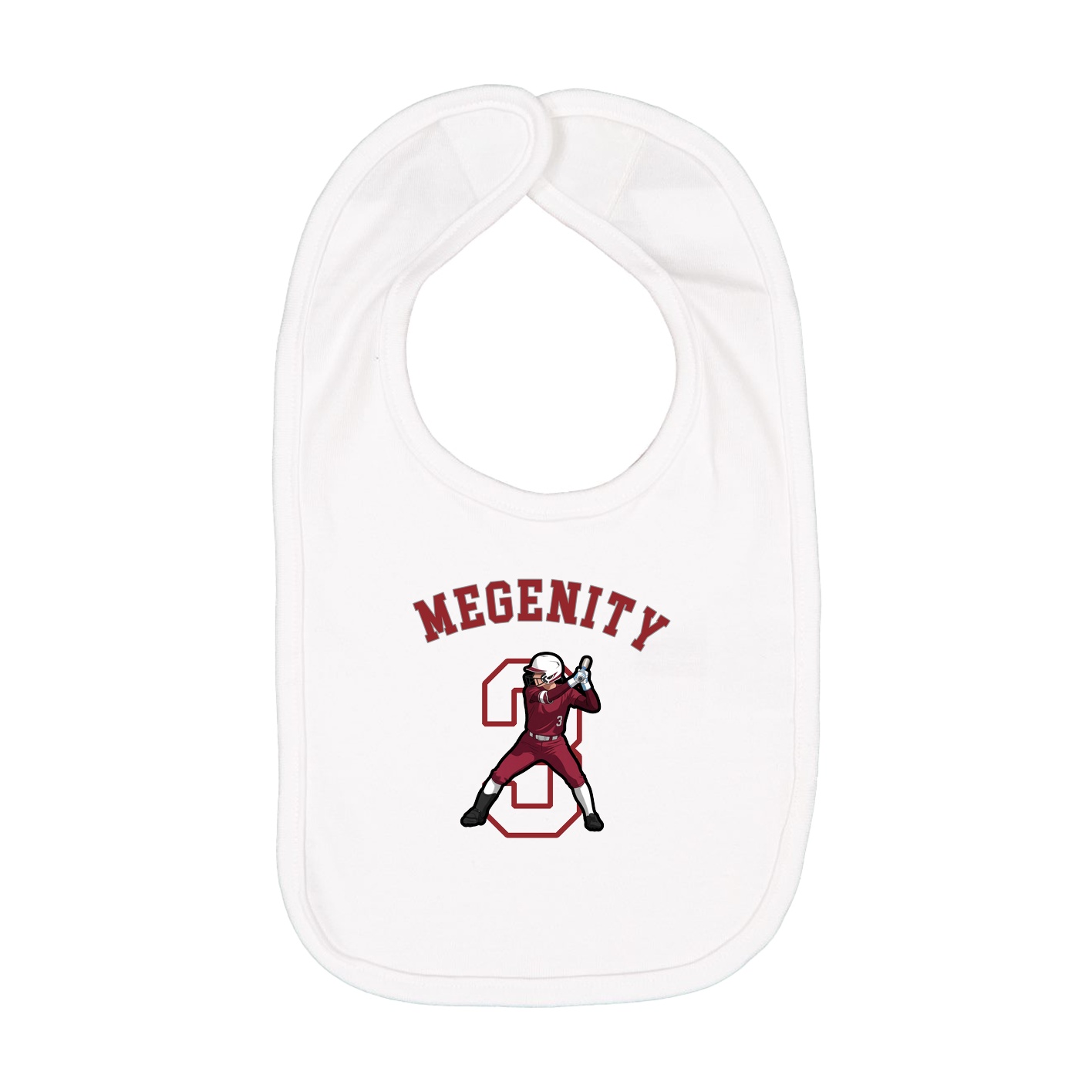 Infant Bib — Shirsey Arch in White