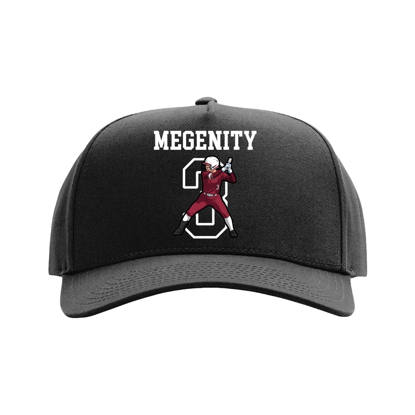 Full Fabric Five-Panel Champ Cap — Shirsey in Black