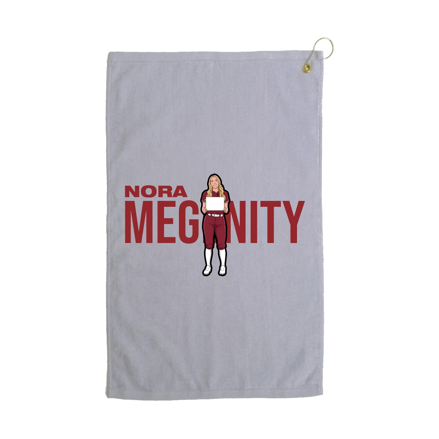 Golf Towel — Player Name in Grey