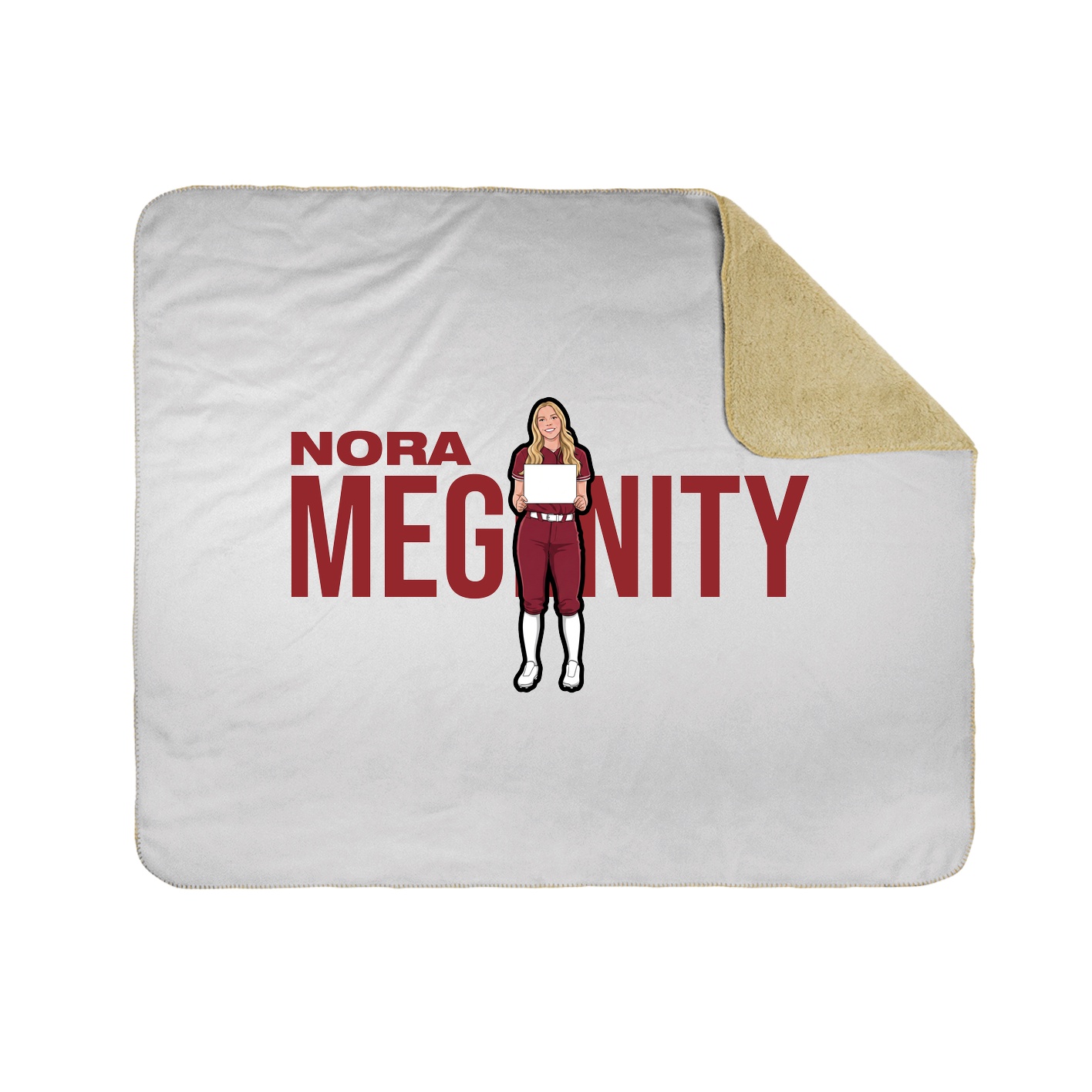 Throw Blanket — Player Name in White