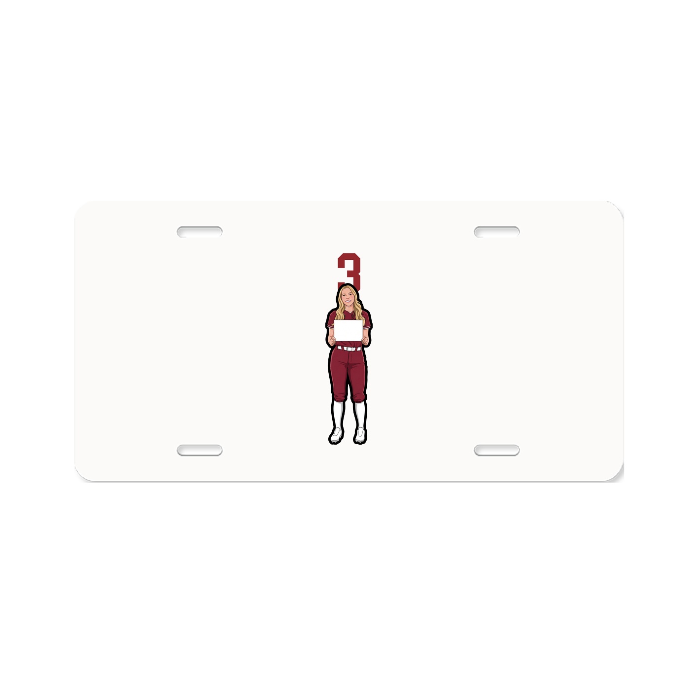 License Plate — Number Top in Classic