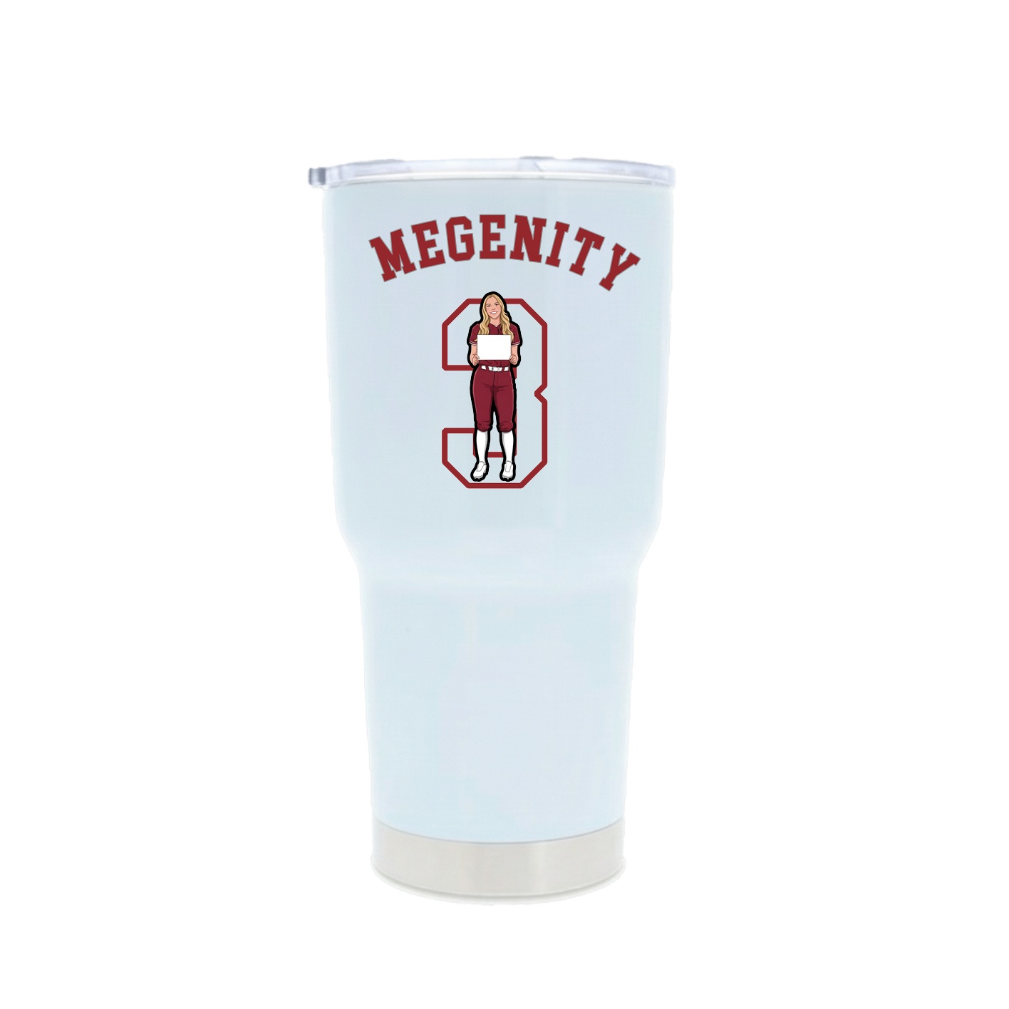 30oz Stainless Steel Tumbler — Shirsey Arch in White