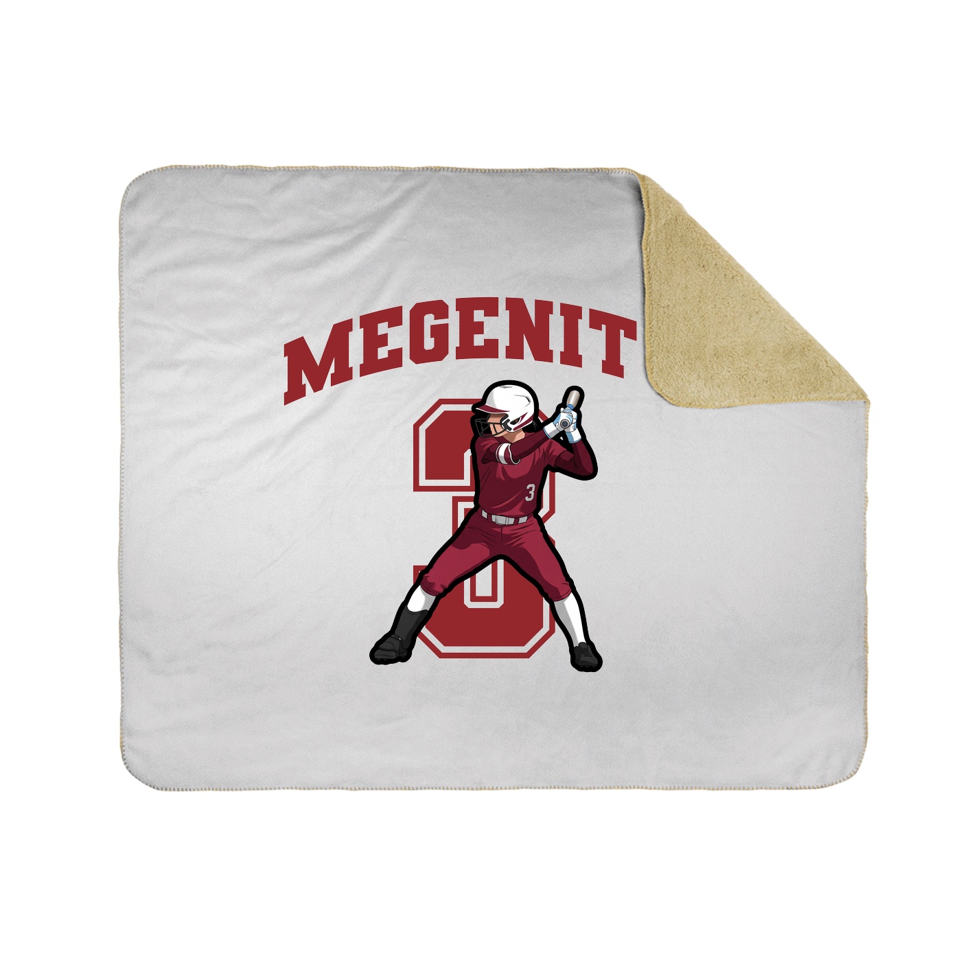 Throw Blanket — Number in White