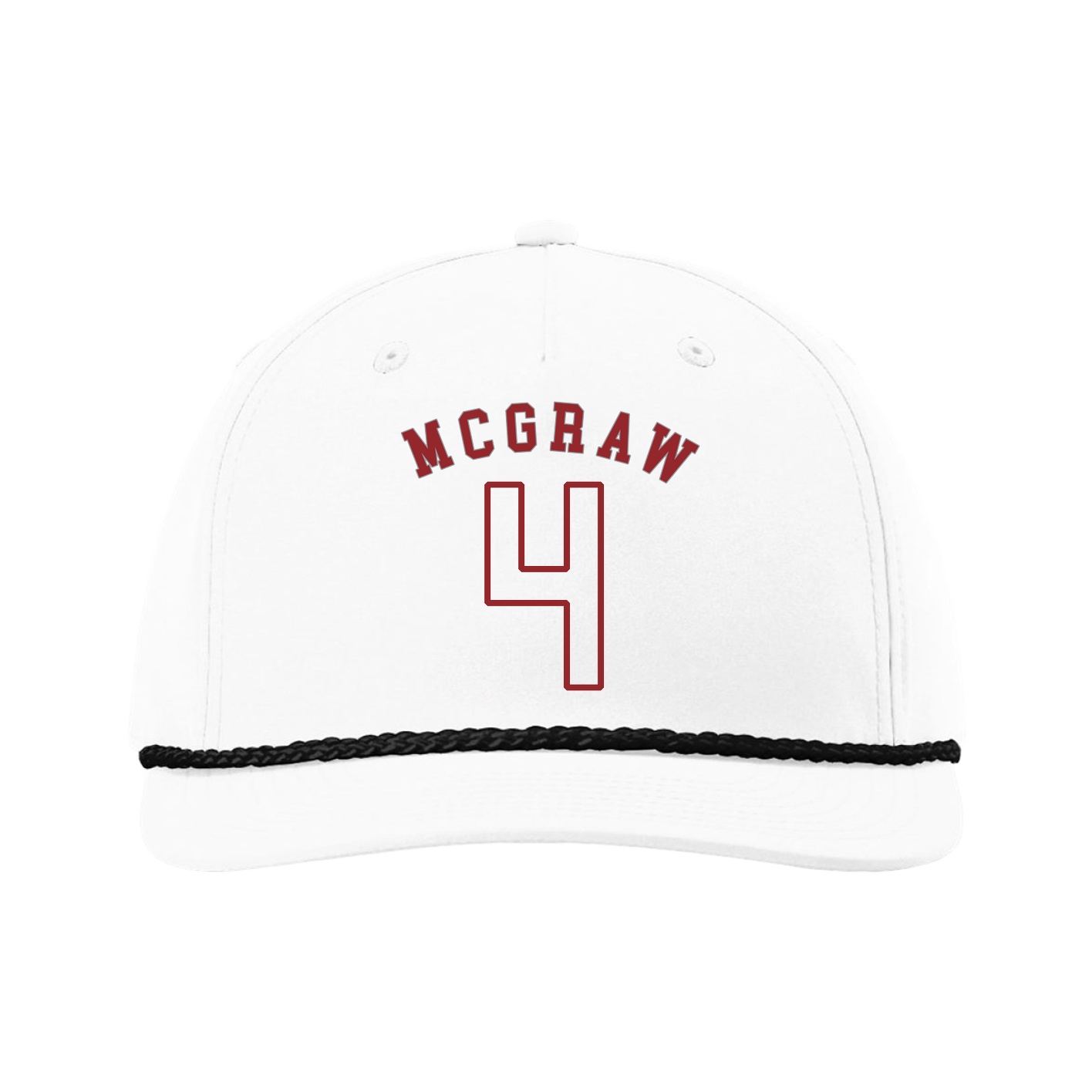 Five-Panel Classic Rope Cap — Shirsey Arch in White