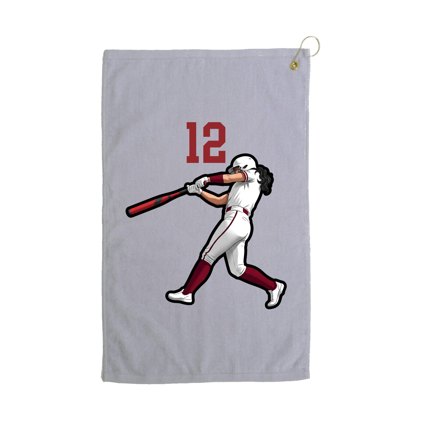 Golf Towel — Number Top in Grey