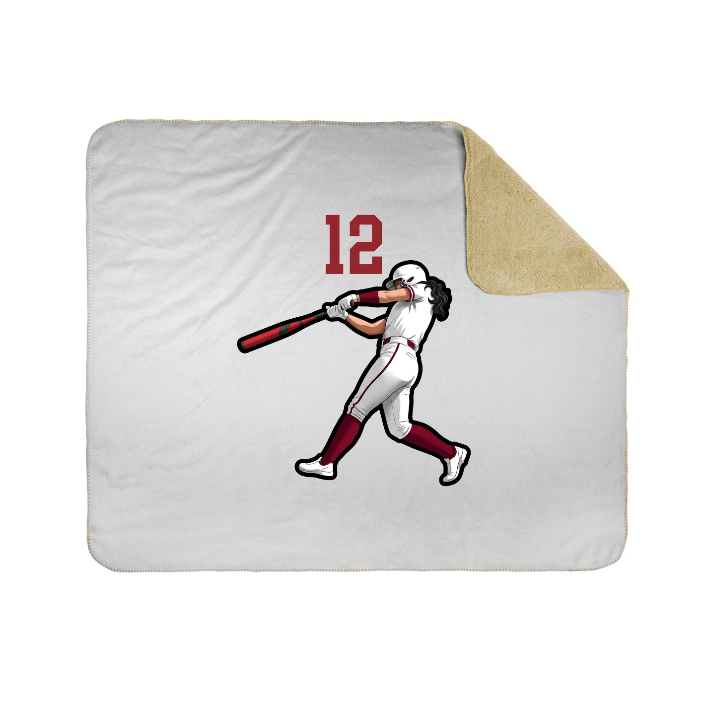 Throw Blanket — Number Top in White