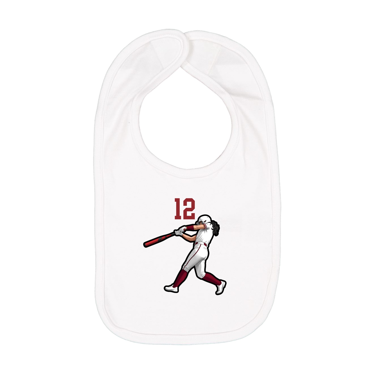 Infant Bib — Number Top in White
