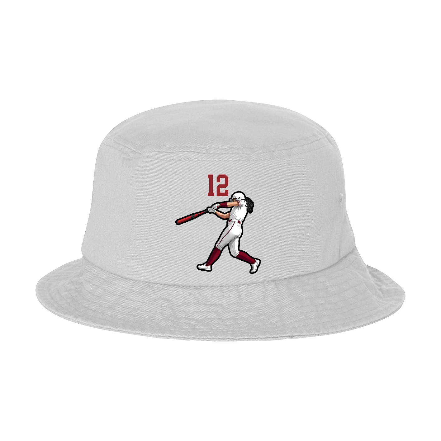 Bucket Cap — Number Top in White