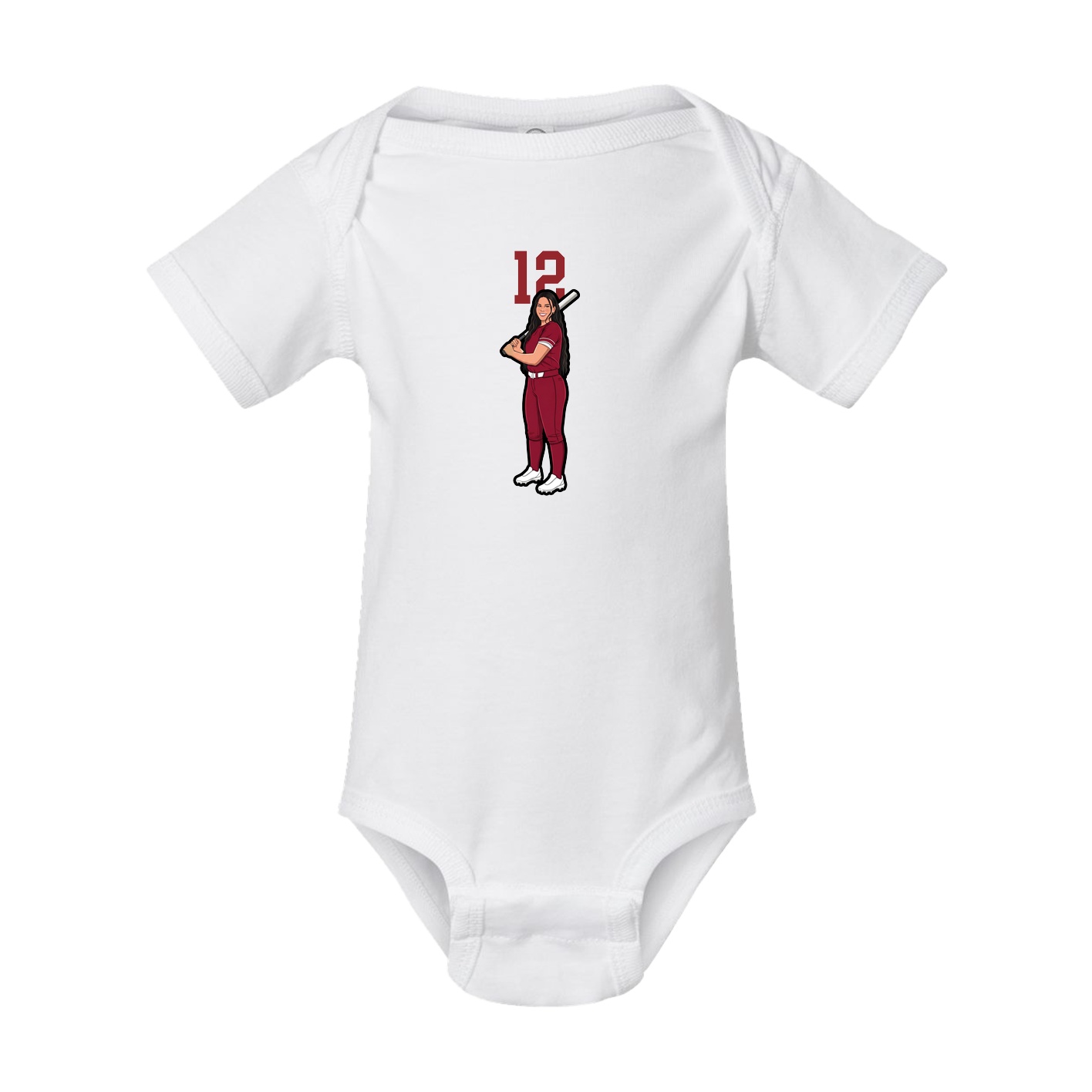 Baby Onesie — Number Top in White
