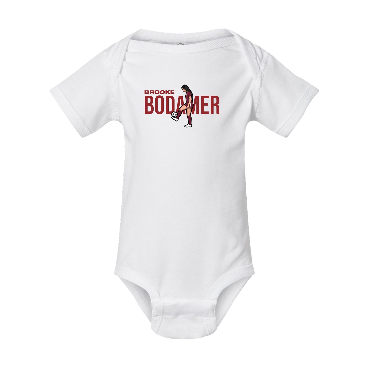 Baby Onesie — Player Name in White