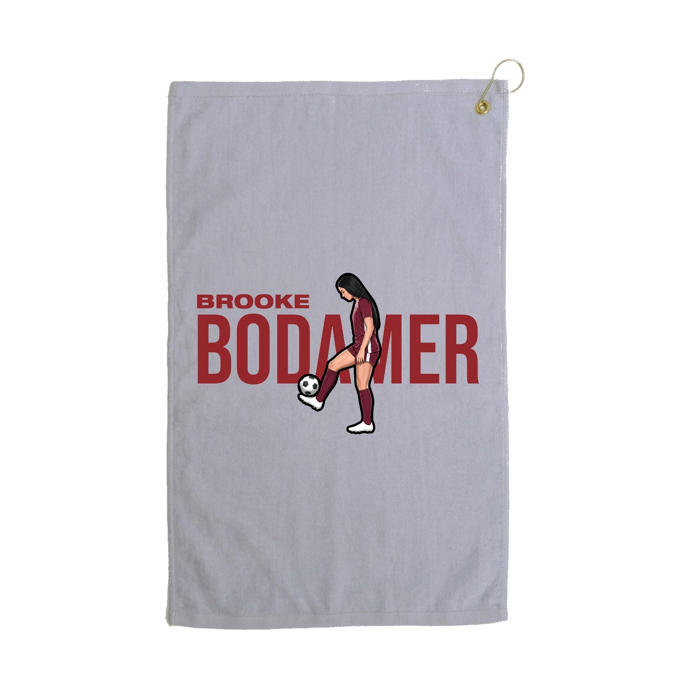 Golf Towel — Player Name in Grey