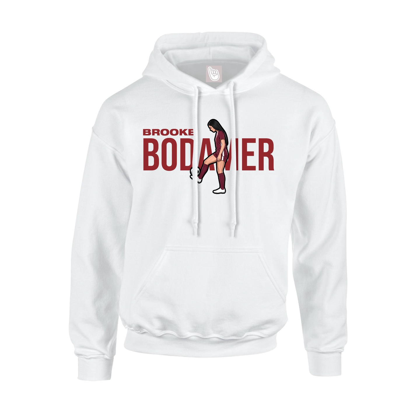 Youth Hoodie — Player Name in White