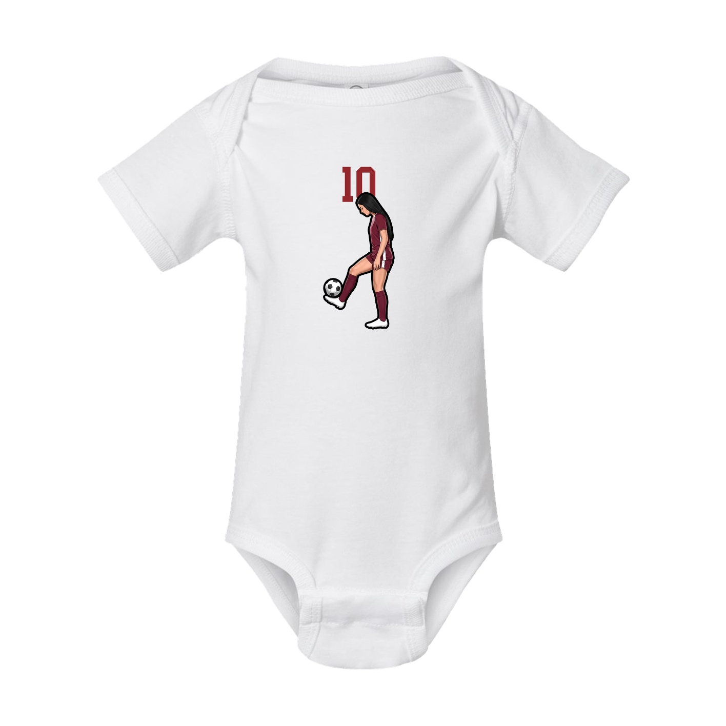 Baby Onesie — Number Top in White
