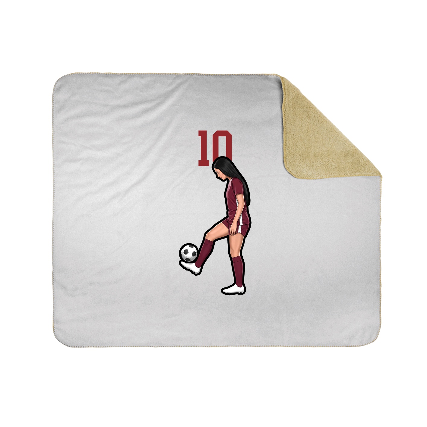 Throw Blanket — Number Top in White