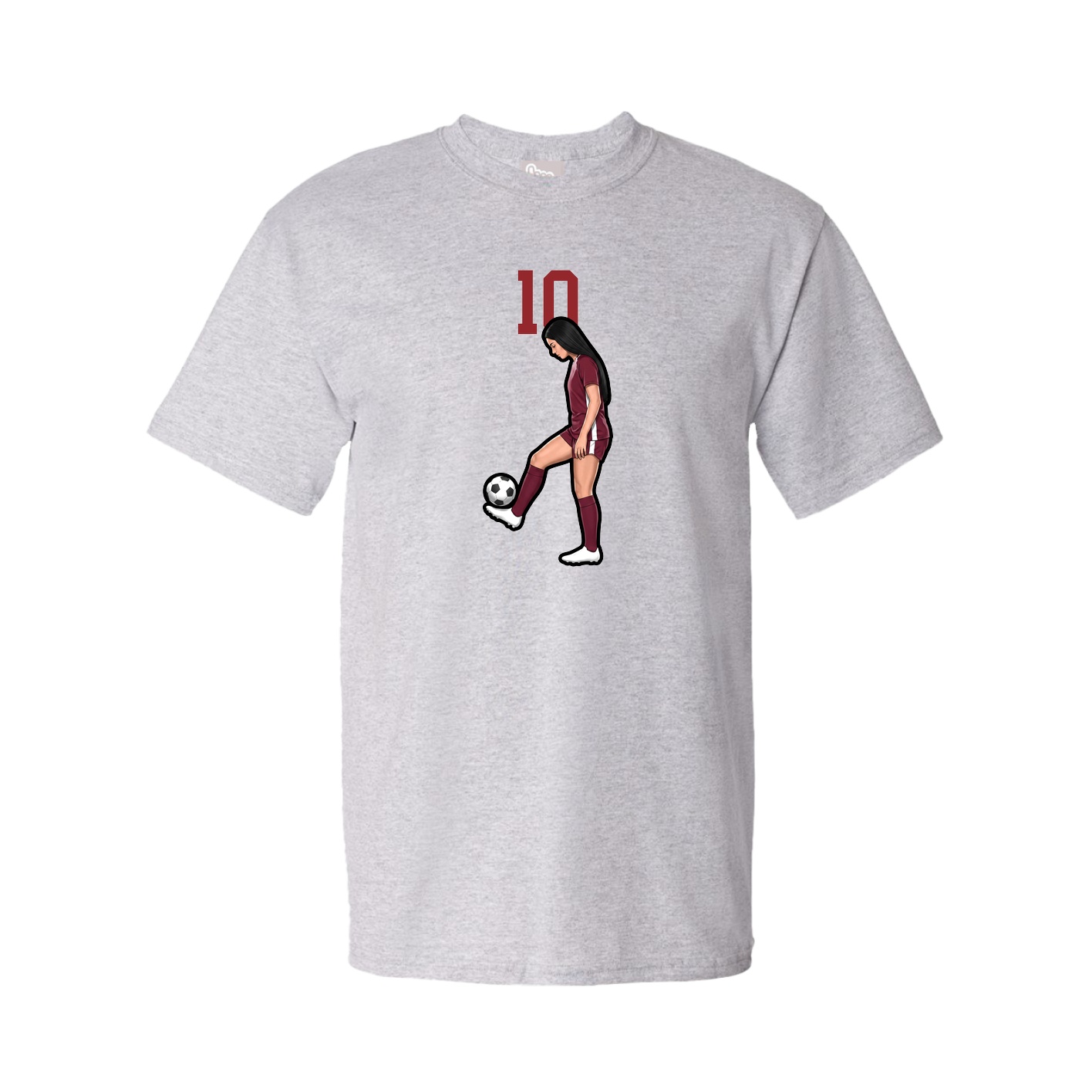 Youth Tee — Number Top in Grey