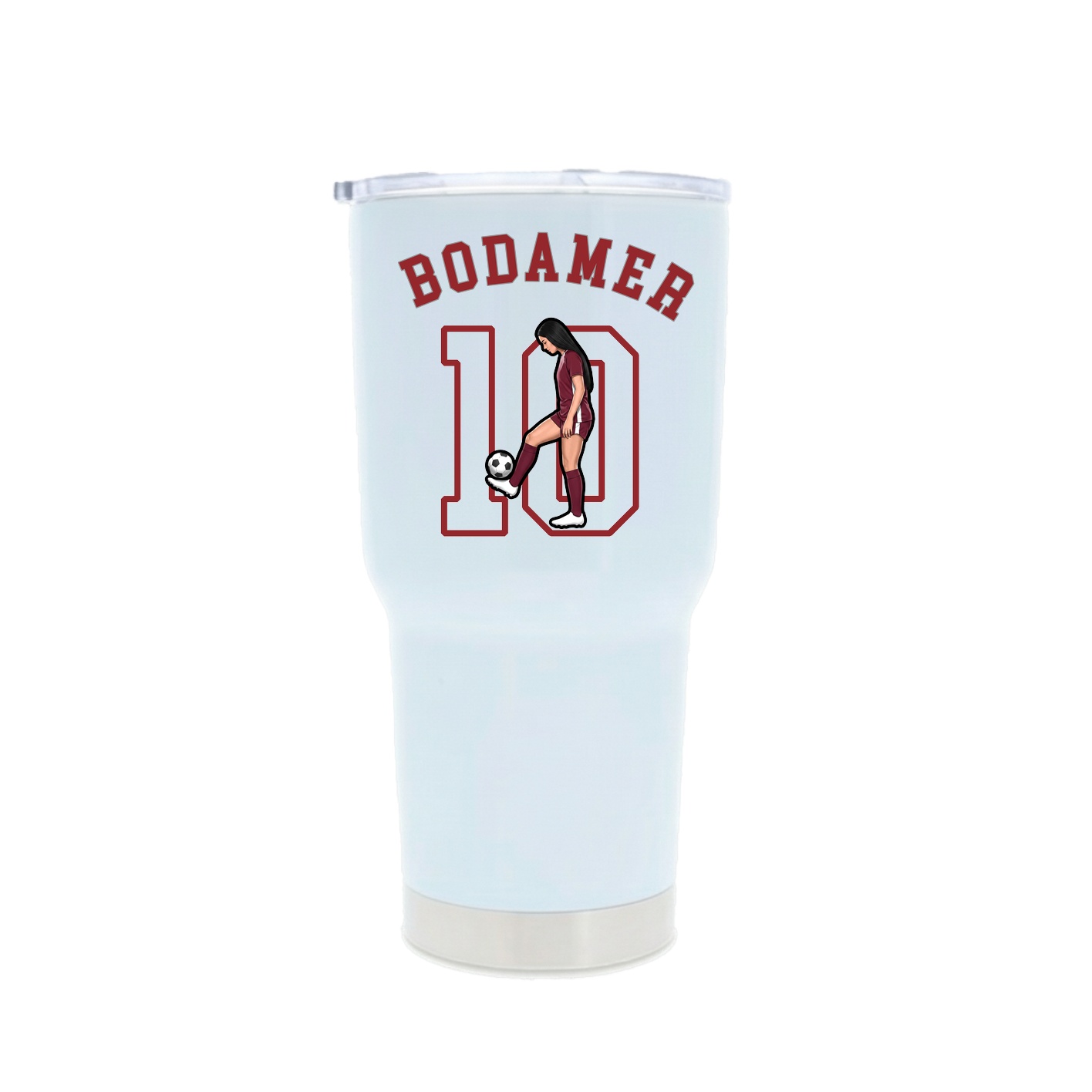 30oz Stainless Steel Tumbler — Shirsey Arch in White